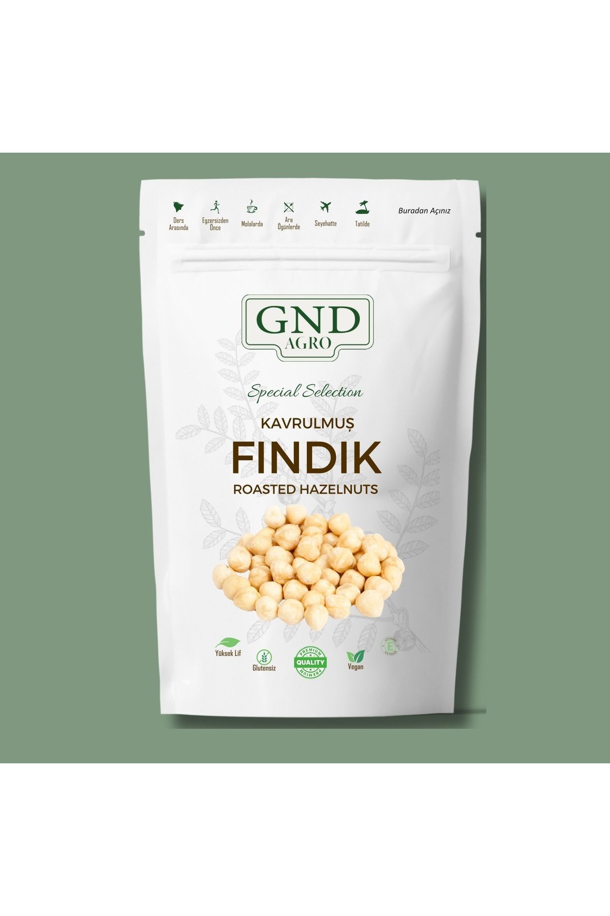 taze GND Agro - Kavrulmuş Fındık - 500 Gram