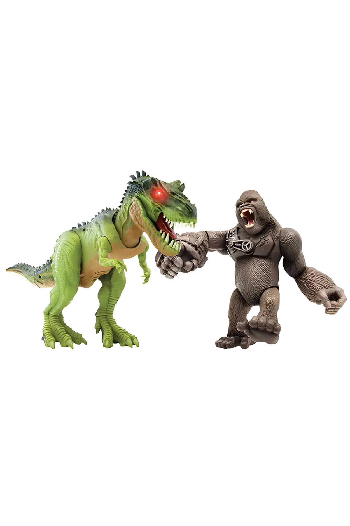 TOYFEST Primal Clash Gorilla vs T-rex Sesli Işıklı Oyun Seti