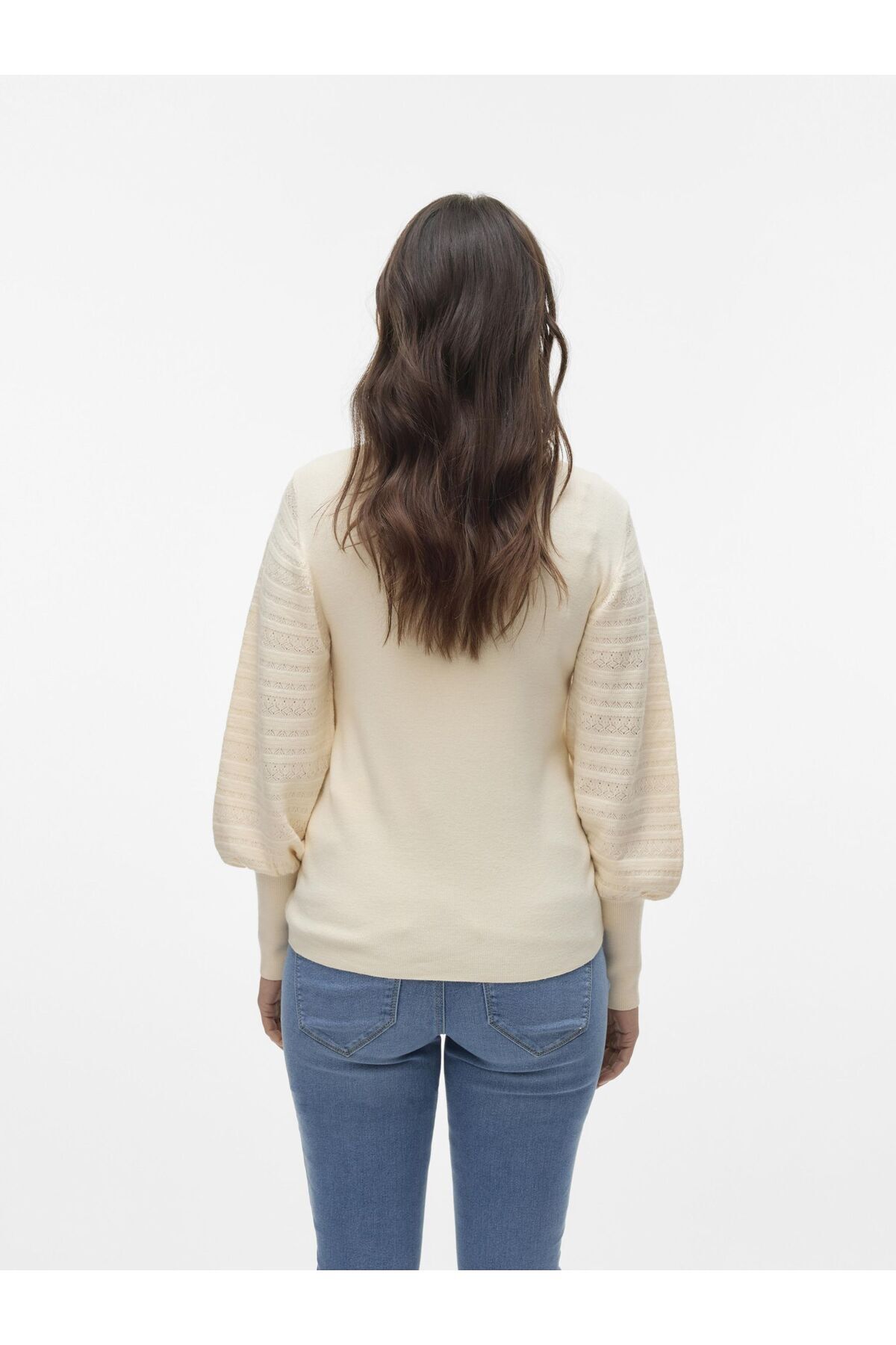 Vero Moda Maternity-Gestricktes Oberteil Normal Geschnitten Rundhals Lange Bündchen Kazak 3