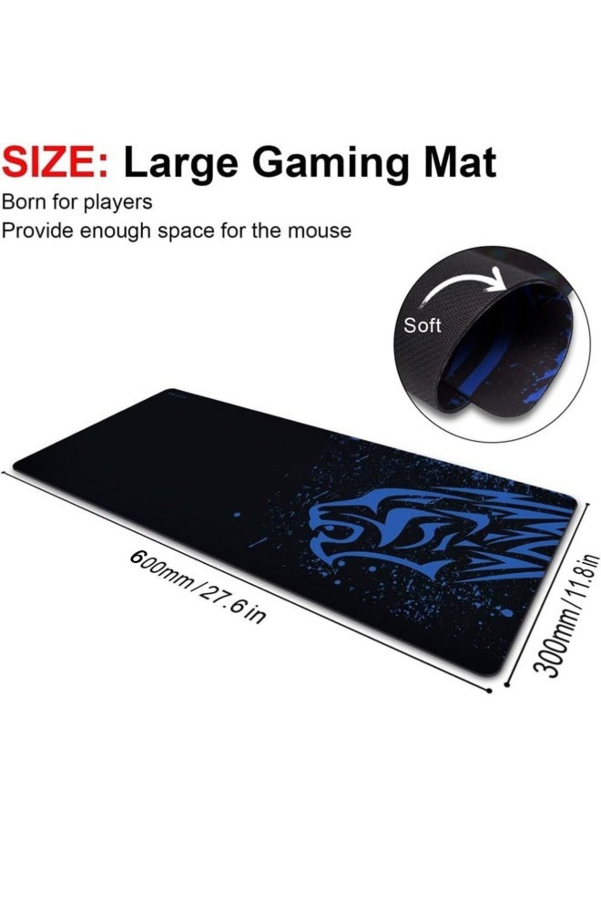 Taimi-Gaming Mouse Pad 600X300X4mm 5