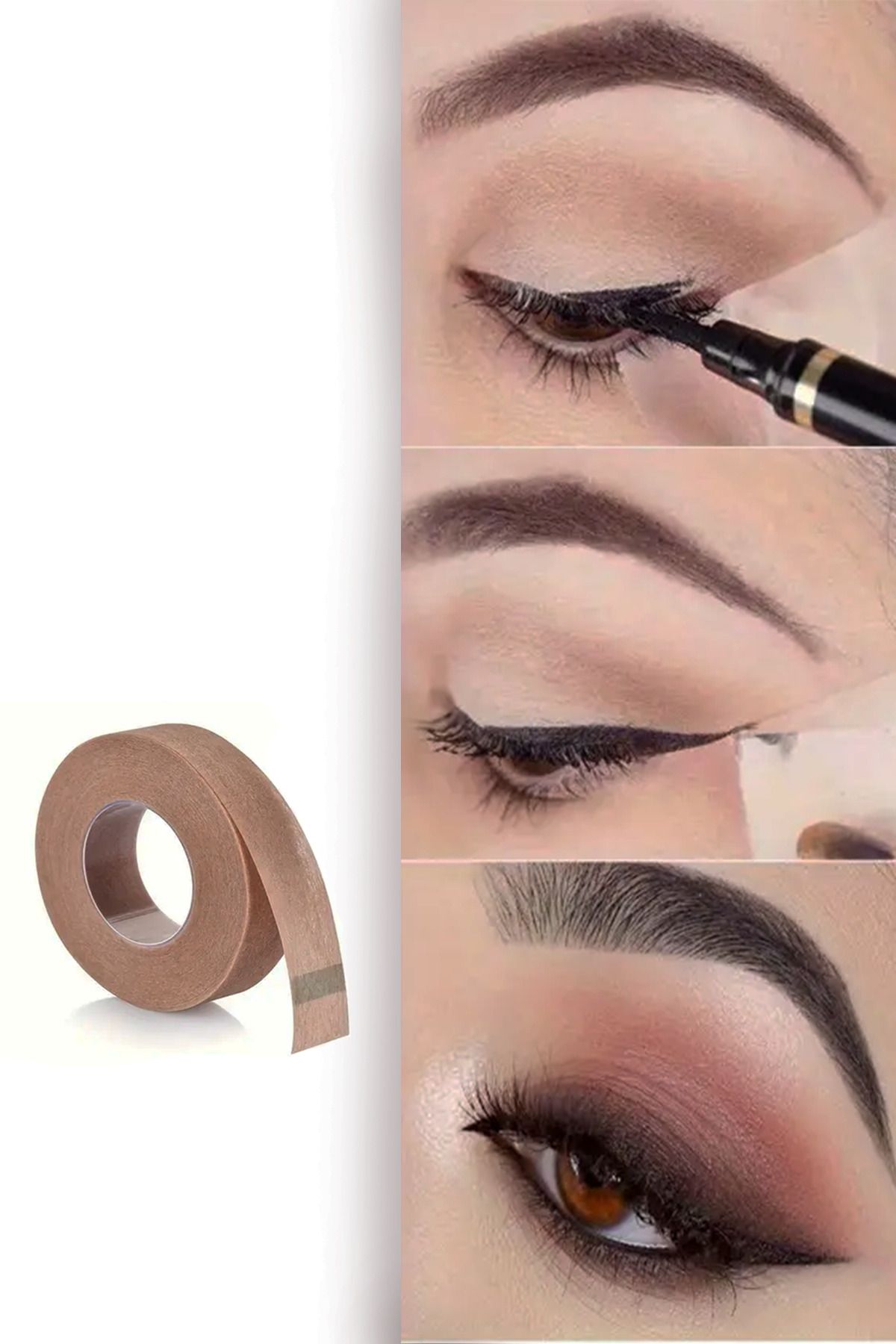 COZY SENSE Makyaj Bandı Elastik Yüz Germe Yaması Kolay Kopabilen Aseton Cilt Parmak Sporcu Bandı Eyeliner