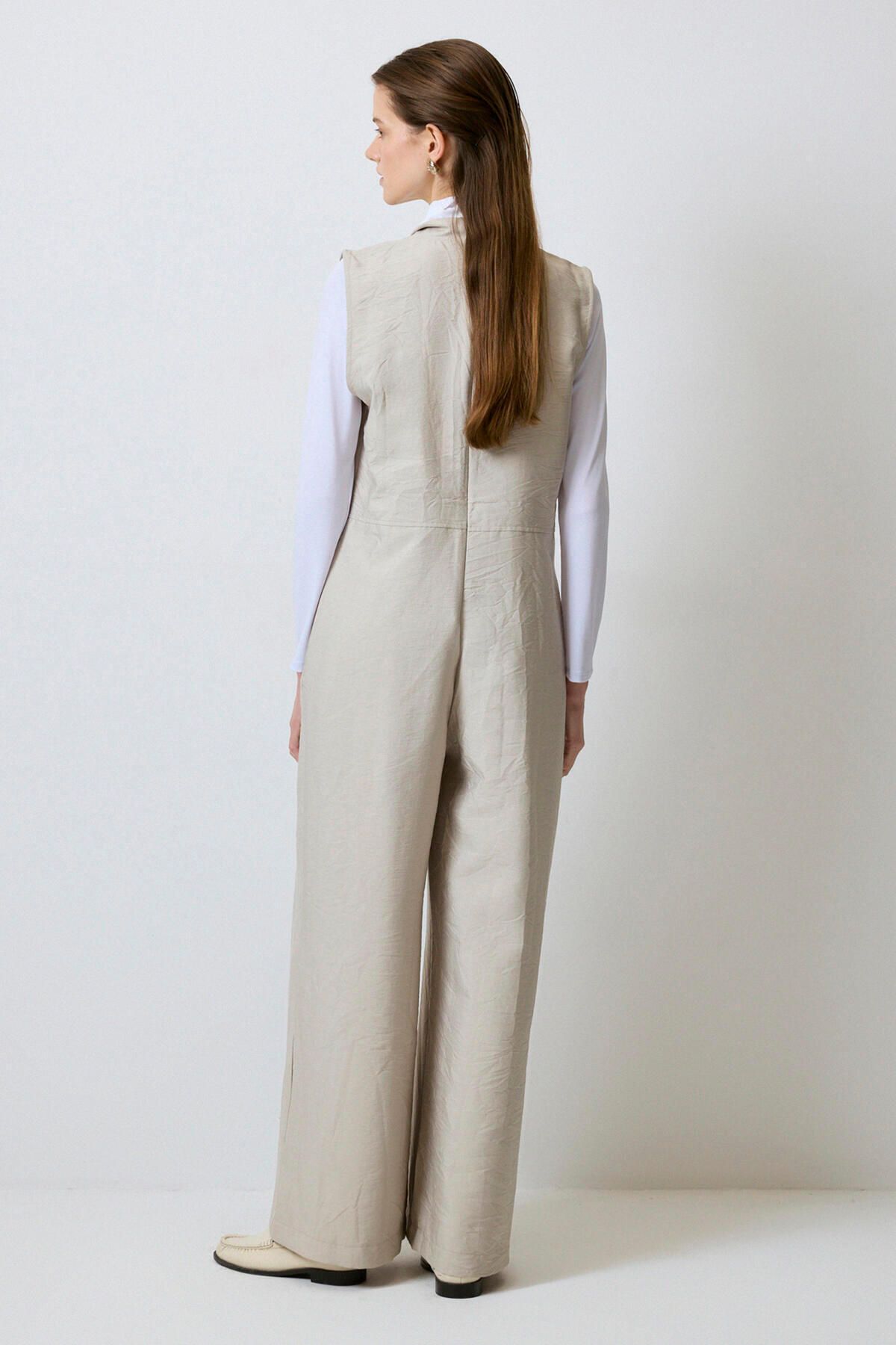 Touché Privé-Contrast Collar Kupra Jumpsuit 4