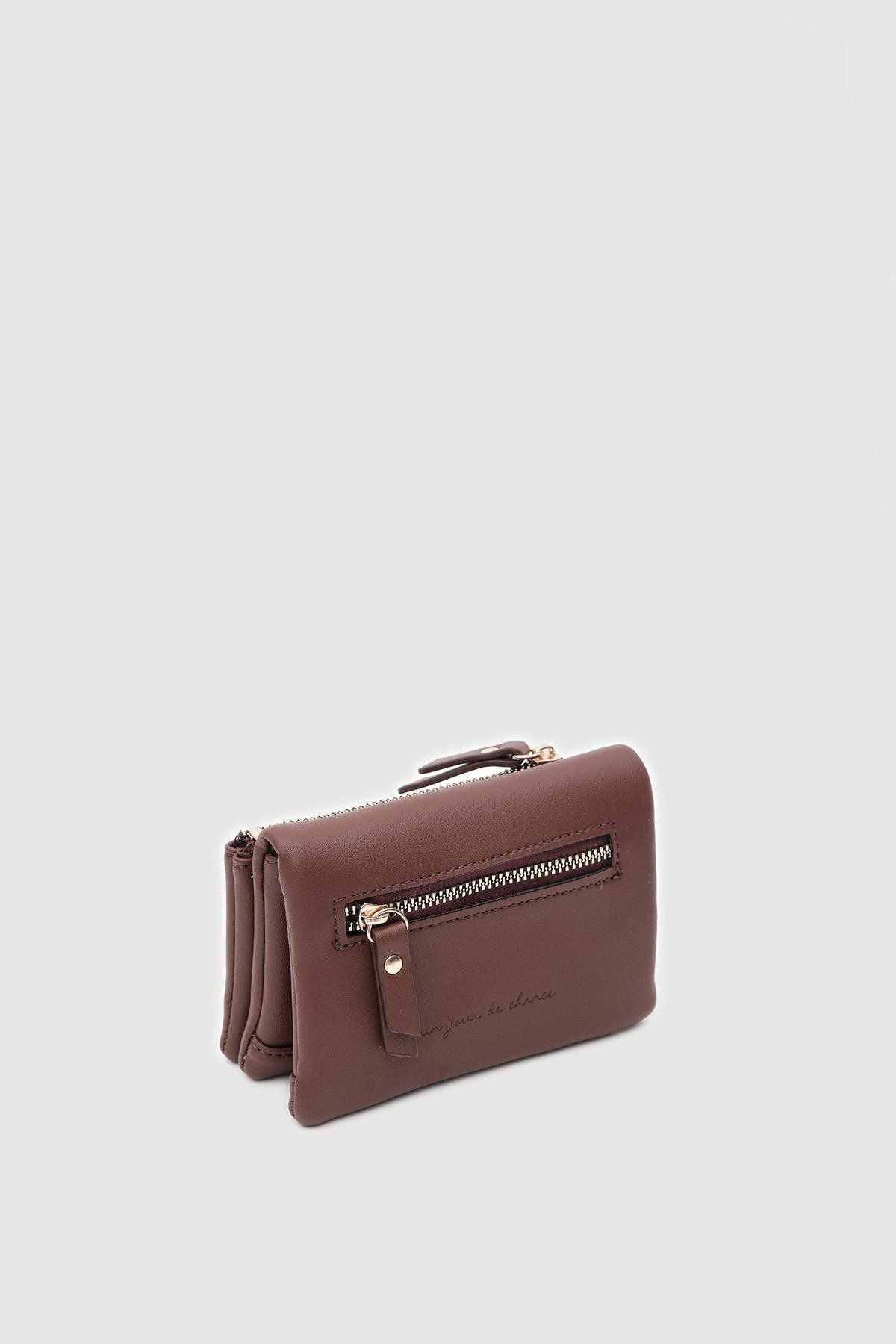 Shule Bags-Rodi Zippered Hazelnut Shell Wallet 3