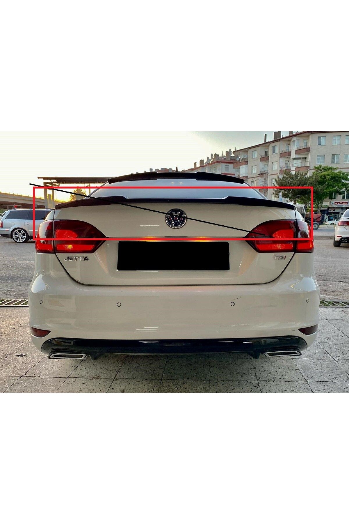 Genel Markalar Vw Jetta Mk6 M4 Yarasa Spoiler Parlak Siyah Abs Plastik 2011 2017, Piano Black