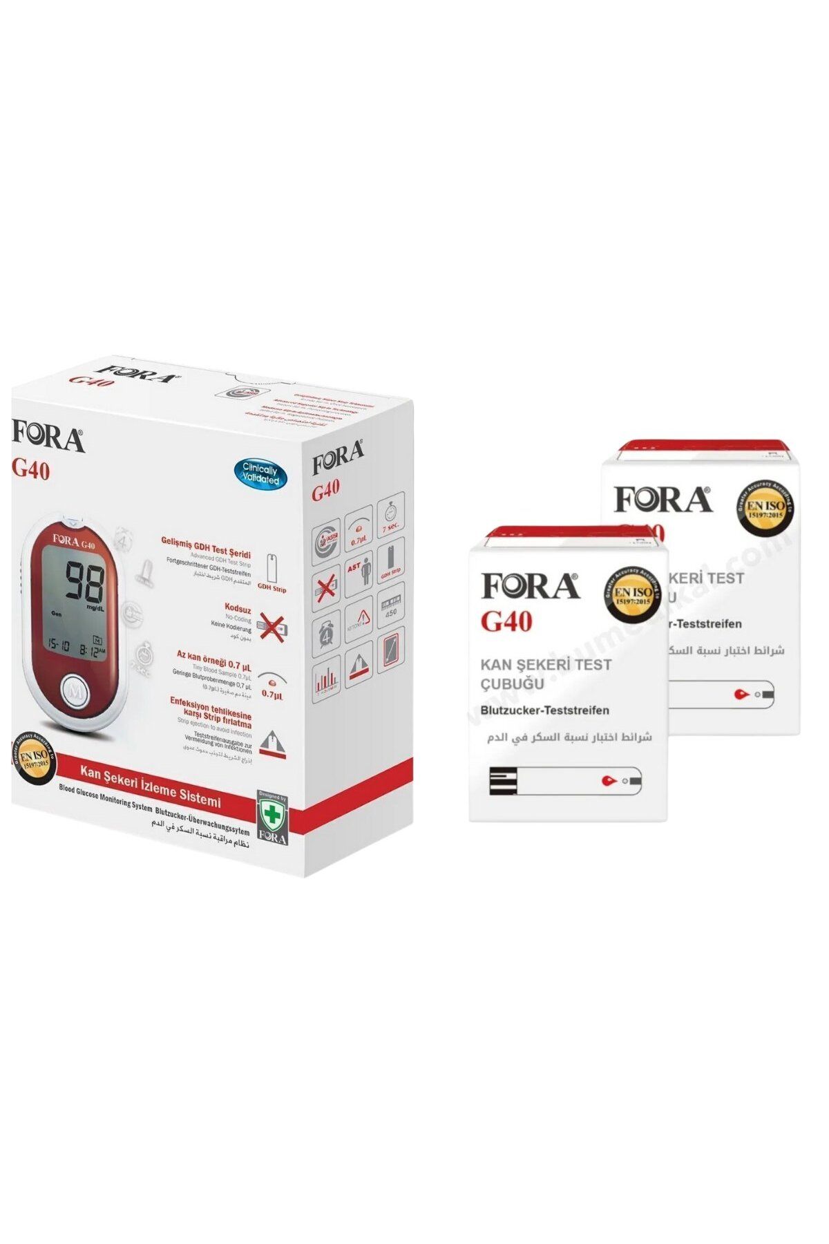 FORA G 40 Şeker Ölçüm Makinası + 100 Adet Strip