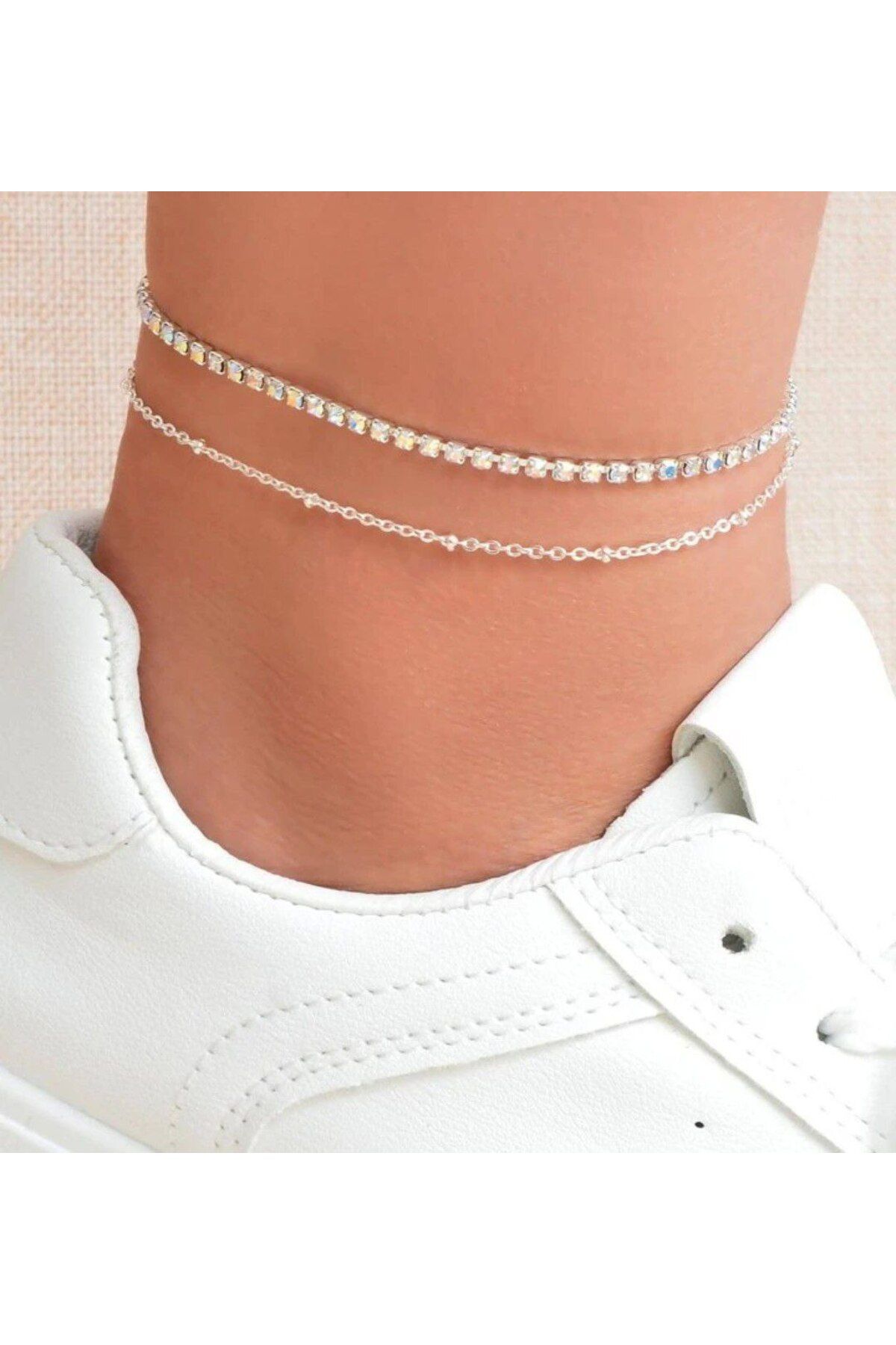 Shiklik MODA Şıklığınızı Tamamlayacak İki Parçalı Taşlı Halhal