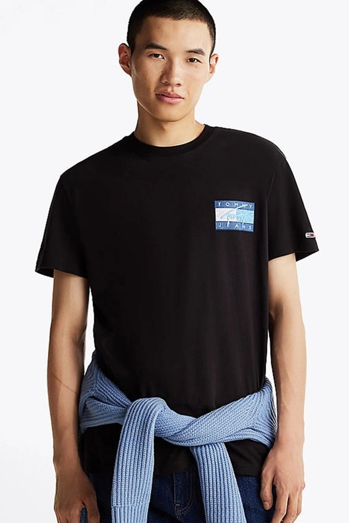 تیشرت مردانه مشکی با لوگو Tommy Hilfiger