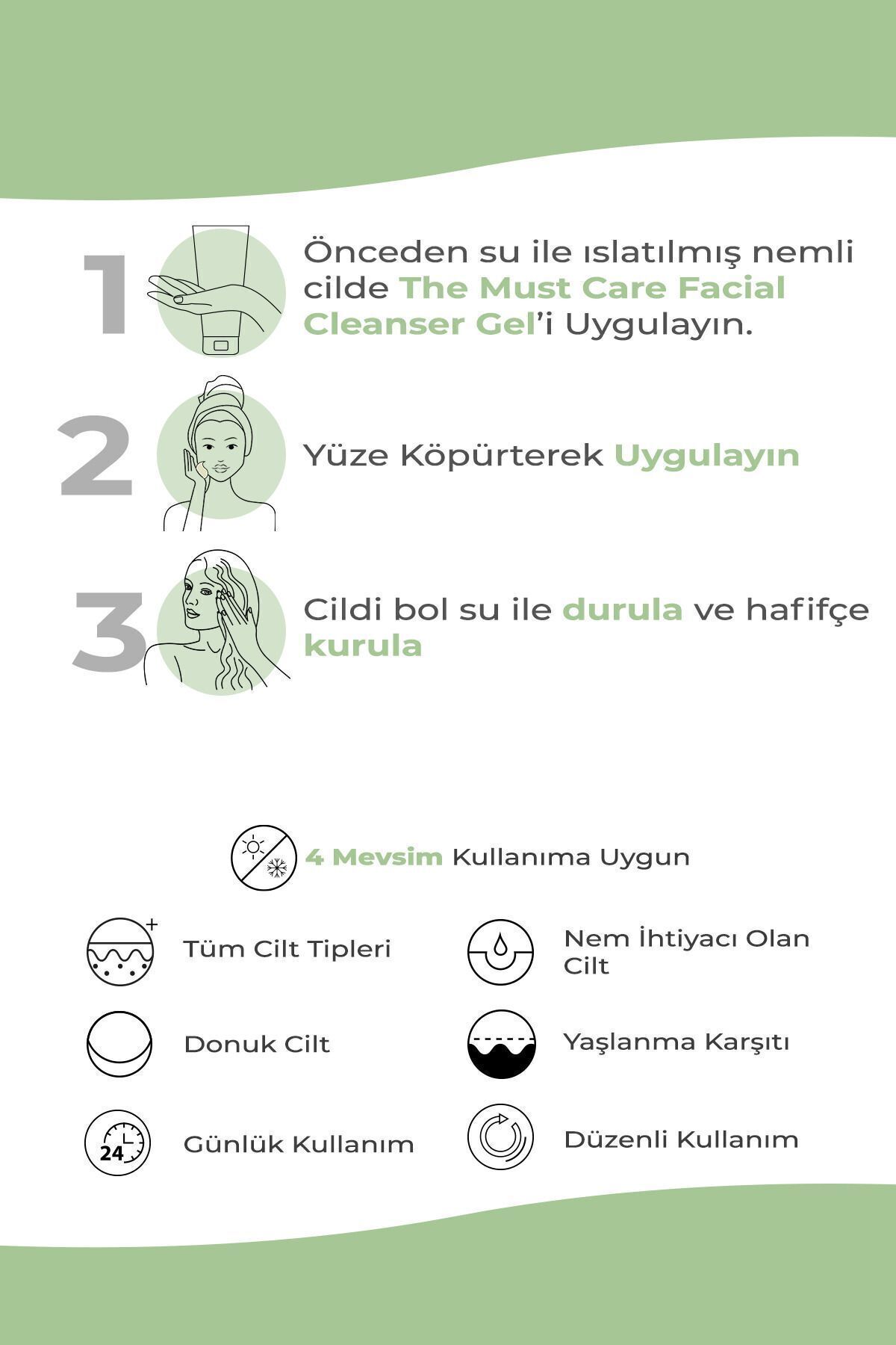 Arındırıcı Ve Sebum Dengeleyici, Aydınlatıcı Tüm Ciltler Için Makyaj Ve Yüz Temizleme Jeli 150 ml — MUST-6 — تصویر 6 از 7