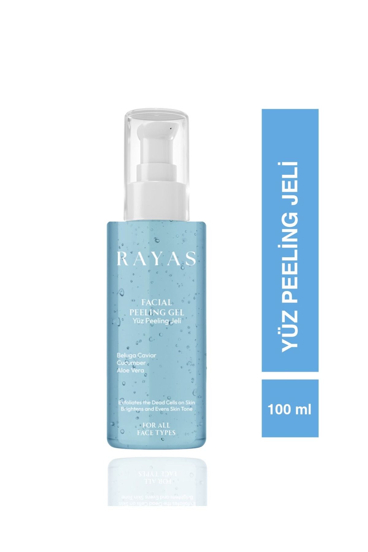 RAYAS Arındırıcı ve Aydınlatıcı Yüz Peelingi Beluga Havyarı , Aloe Vera ve Salatalık Özlü 100 ml