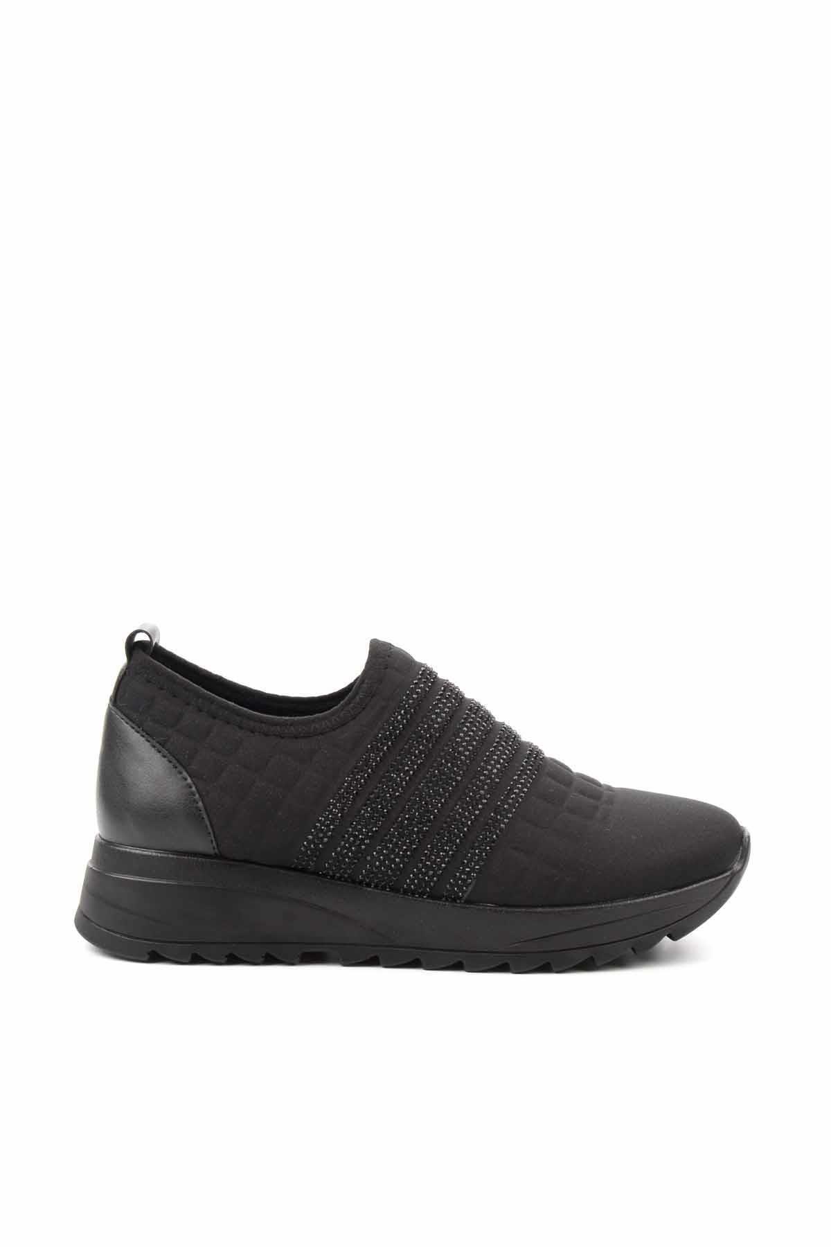 Bambi-Black Black Stoned Women's Casual Shoes K01671057385 2