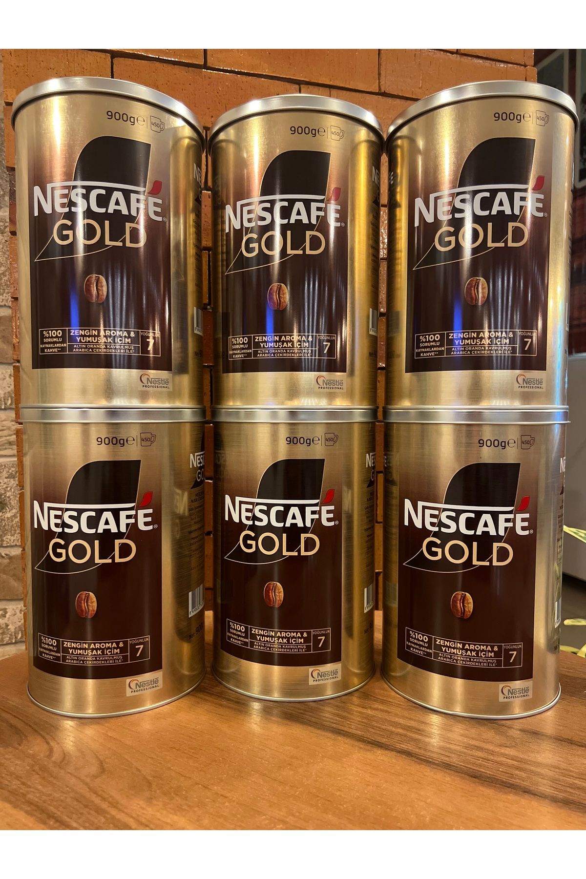 Nescafe Gold 6 x 900 gr teneke kutu.