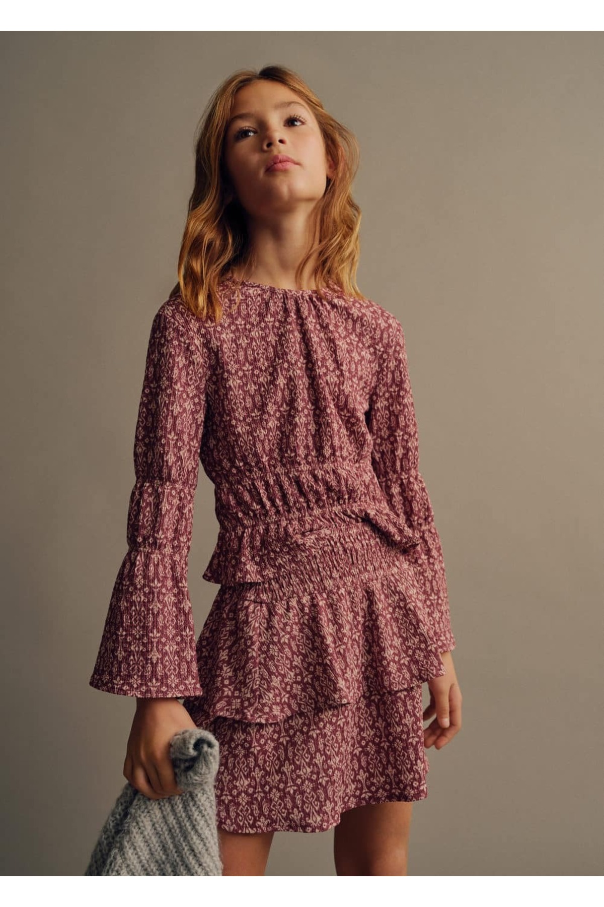 Fırfırlı desenli etek