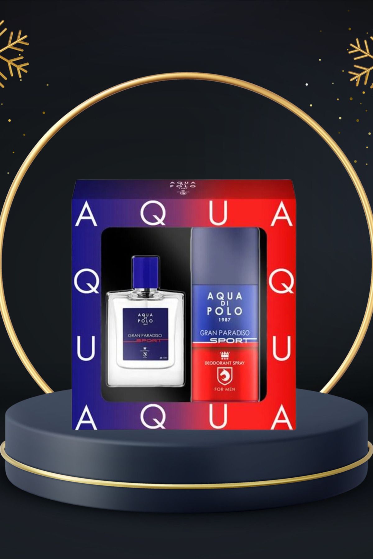 مجموعه عطر و دئودورانت مردانه EDP 50 میلی لیتری Gran Paradiso Sport 1987 Aqua Di Polo STCC000333