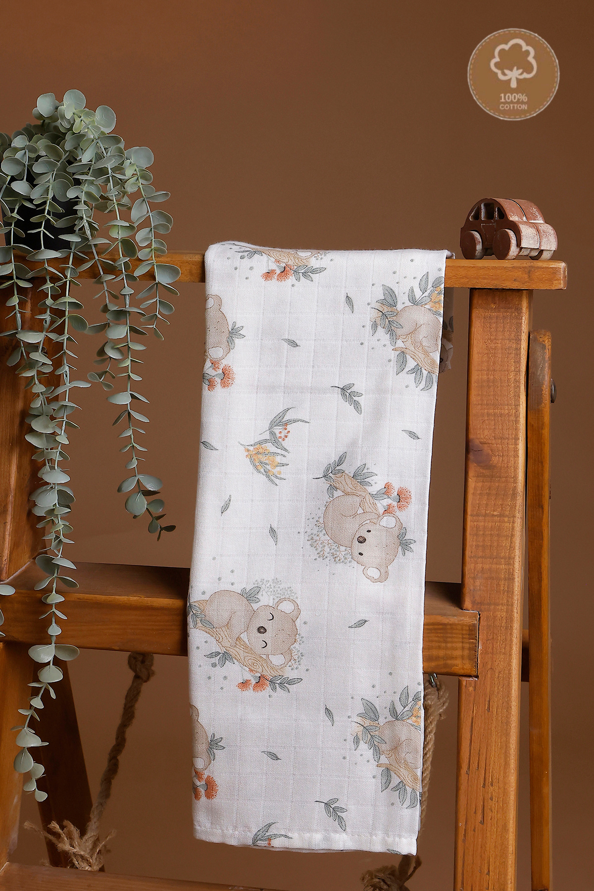 JUNİPERUS 3 Adet Çok Amaçlı Müslin Bezi Örtü Battaniye %100 Pamuk Oeko-teks Sertifikalı 80x80 Cm fotoğrafı 4 (önizleme)