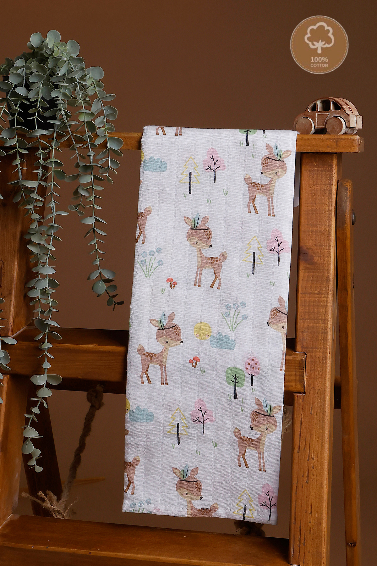 JUNİPERUS 3 Adet Çok Amaçlı Müslin Bezi Örtü Battaniye %100 Pamuk Oeko-teks Sertifikalı 80x80 Cm fotoğrafı 6 (önizleme)