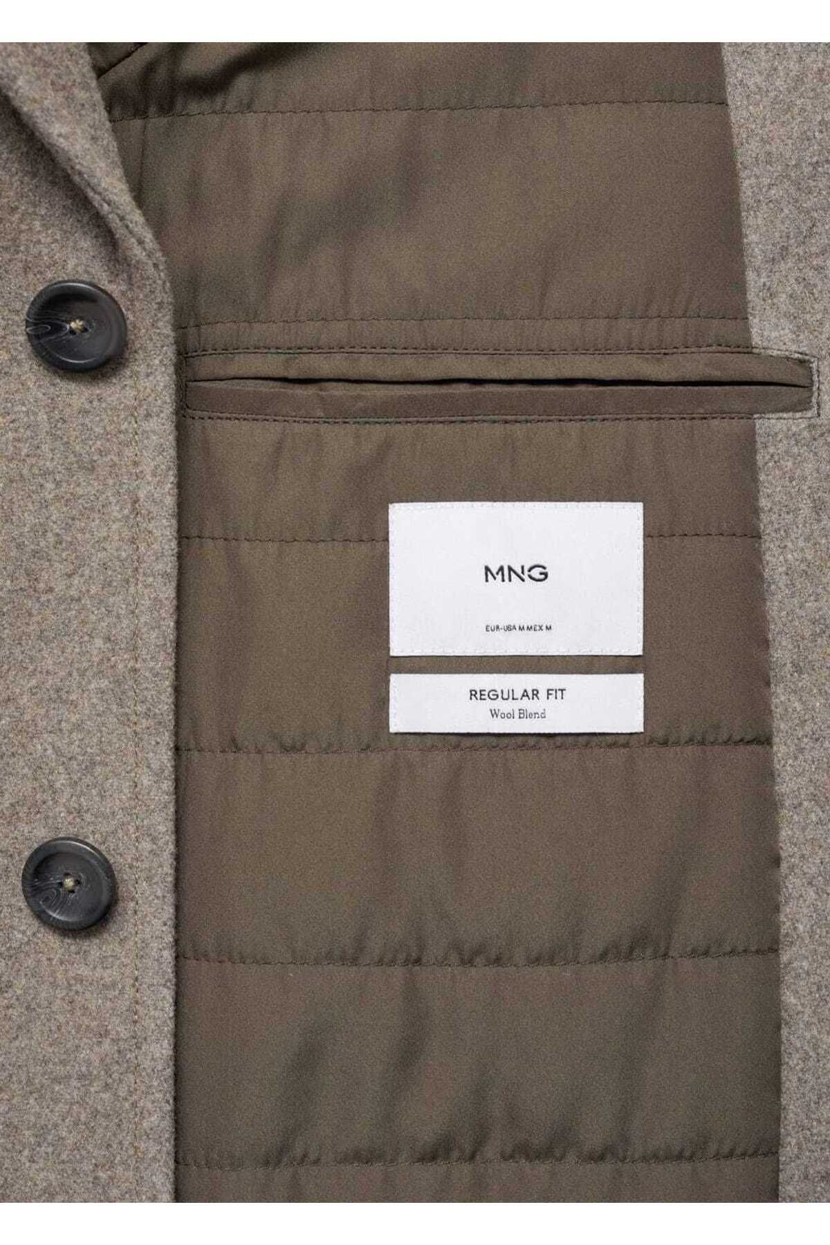 MANGO Man-Quilted Wool Inner Coat 6