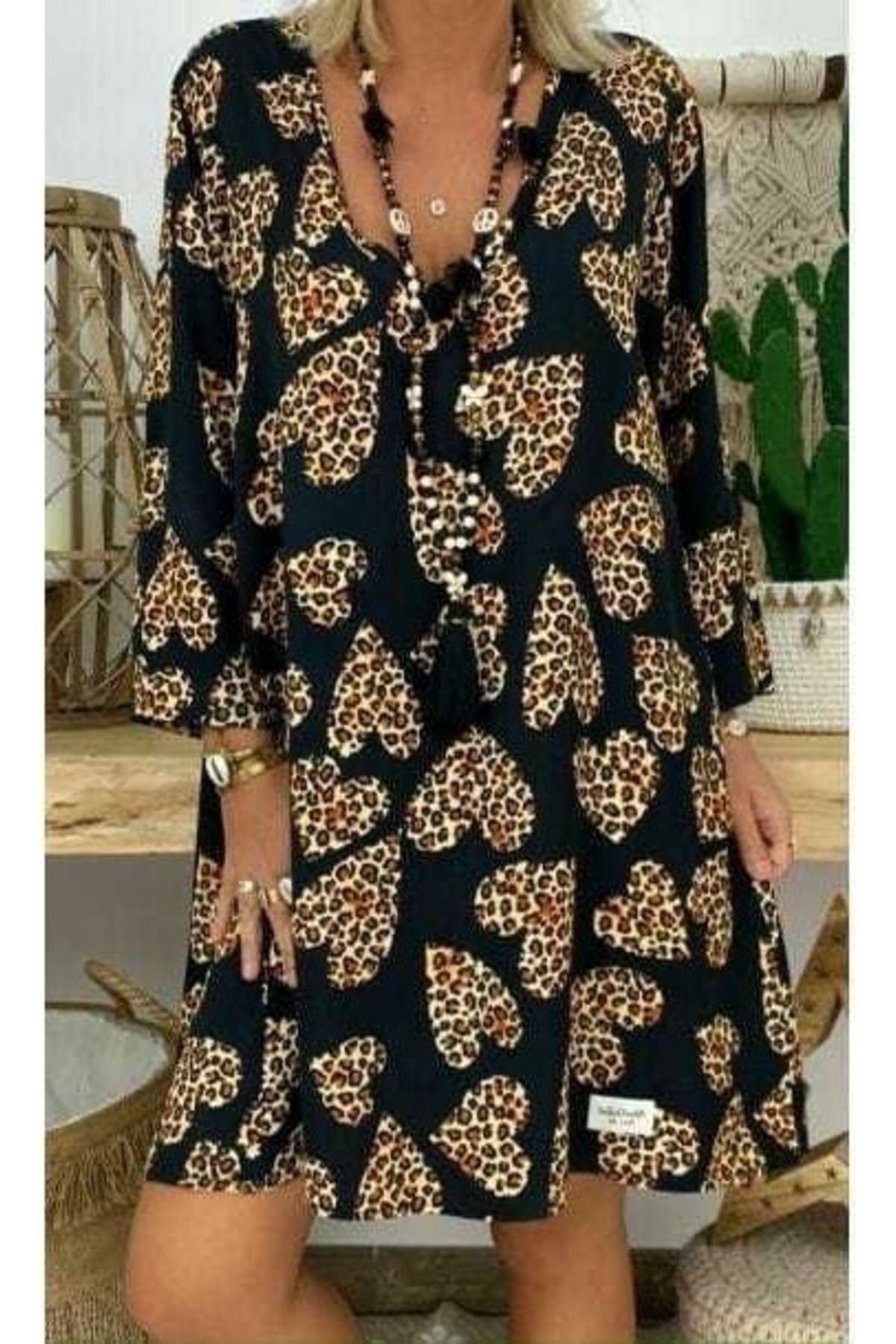 munn collection Kadın Uzun Kollu V Yaka Uzun Kol Mikro Midi Boy Elbise