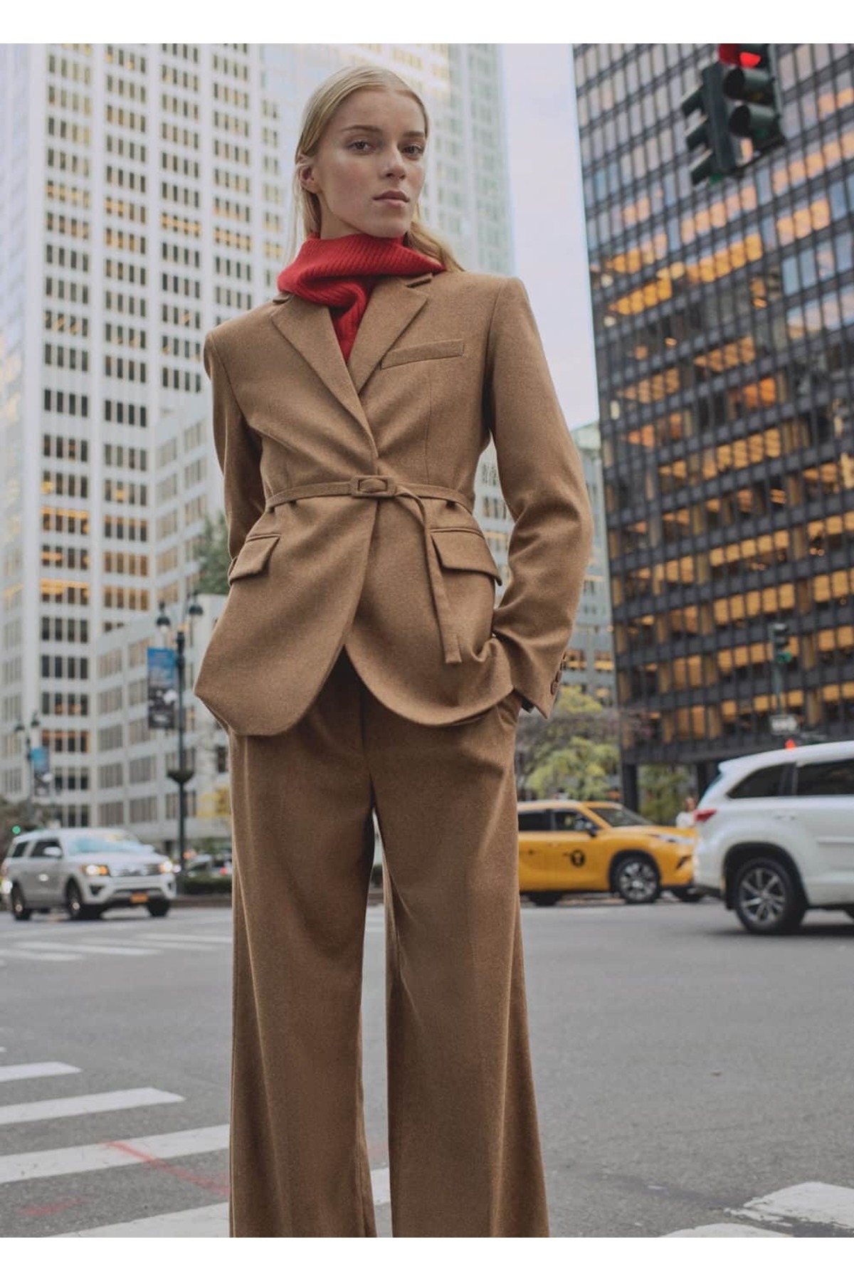 Yün karışımlı kumaş pantolon