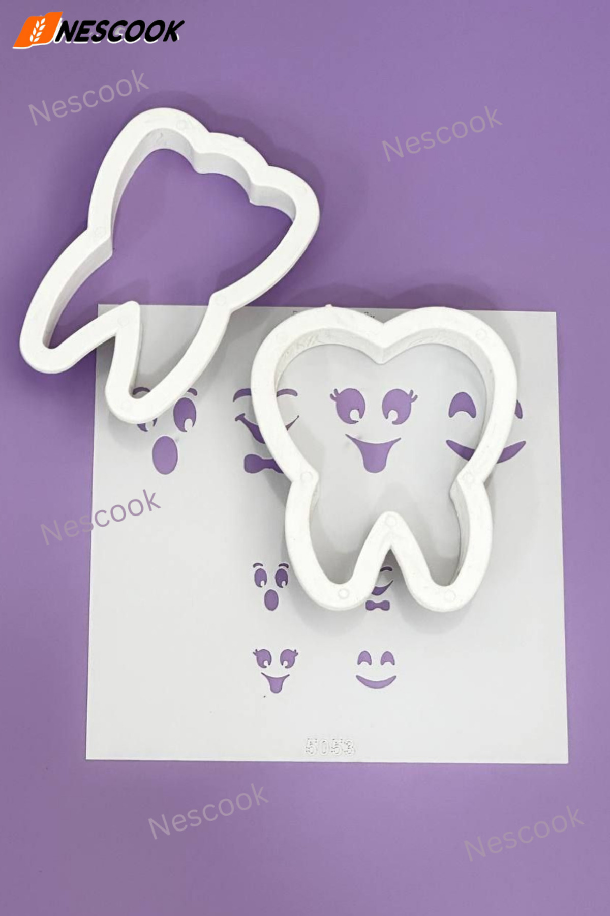 Genel Markalar 3'lü Diş Kesici Ve Şablonu / Kurabiye Kalıbı / Çocuklar İçin Çerez Kurabiye Kalıbı