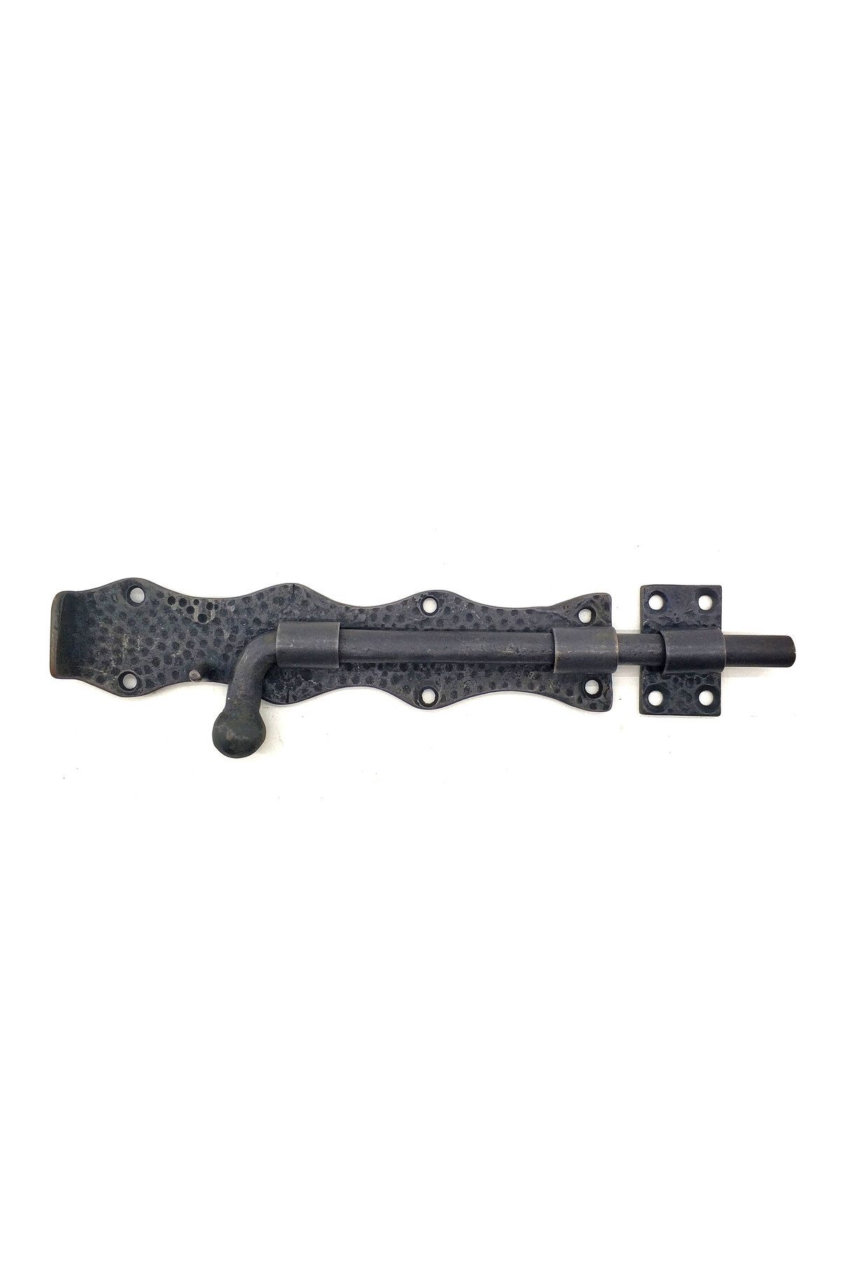 DENİZBİLİŞİM Antika Tarz Dekoratif Pirinç Dövme Kapı Sürgüsü - 20Cm, Oksit