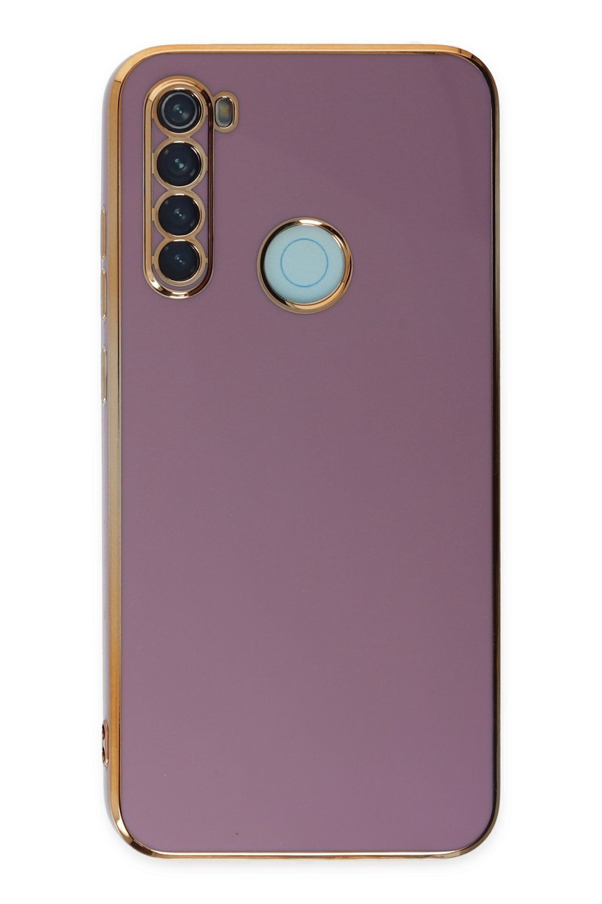 cepmoda Xiaomi Redmi Note 8 - Gold Çizgili Renkli Shiny Silikon Kılıf / Kapak - MOR