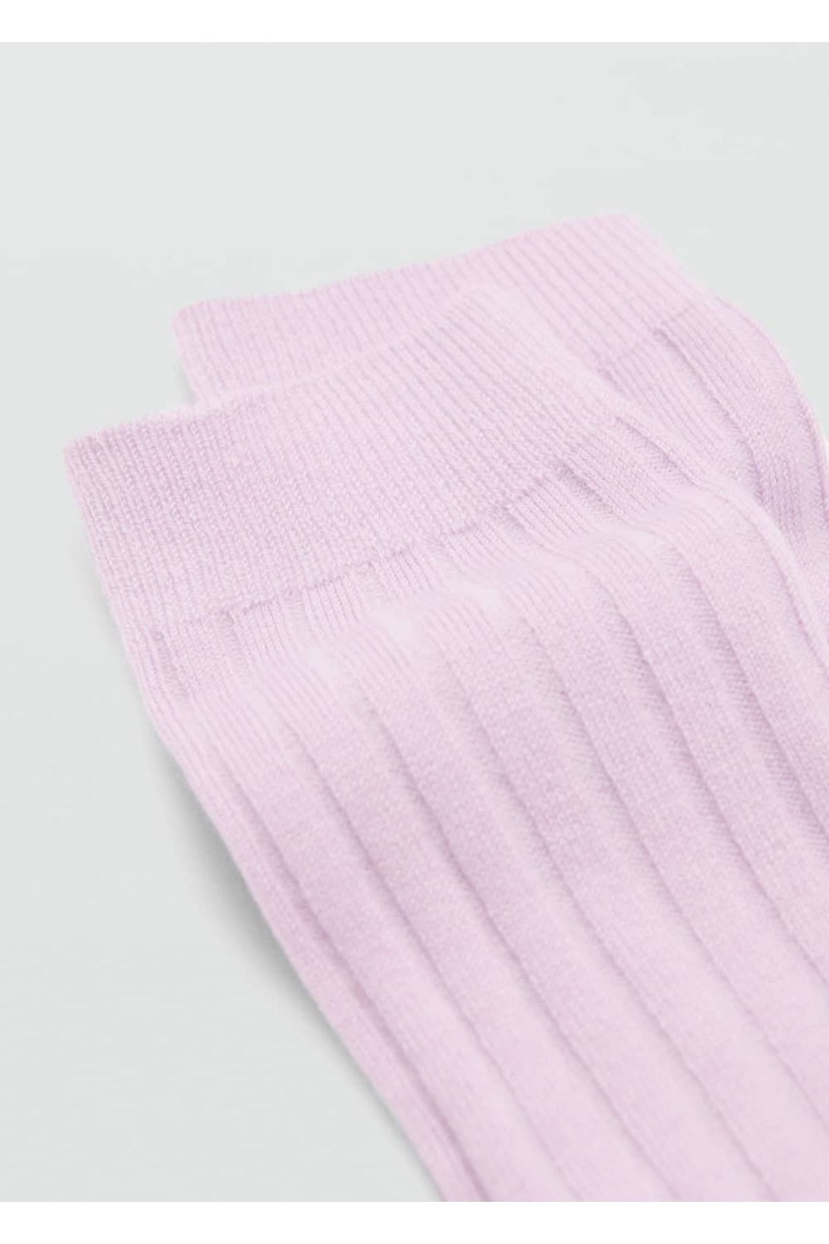 MANGO Woman-Socks with Wool Blend Twill 3