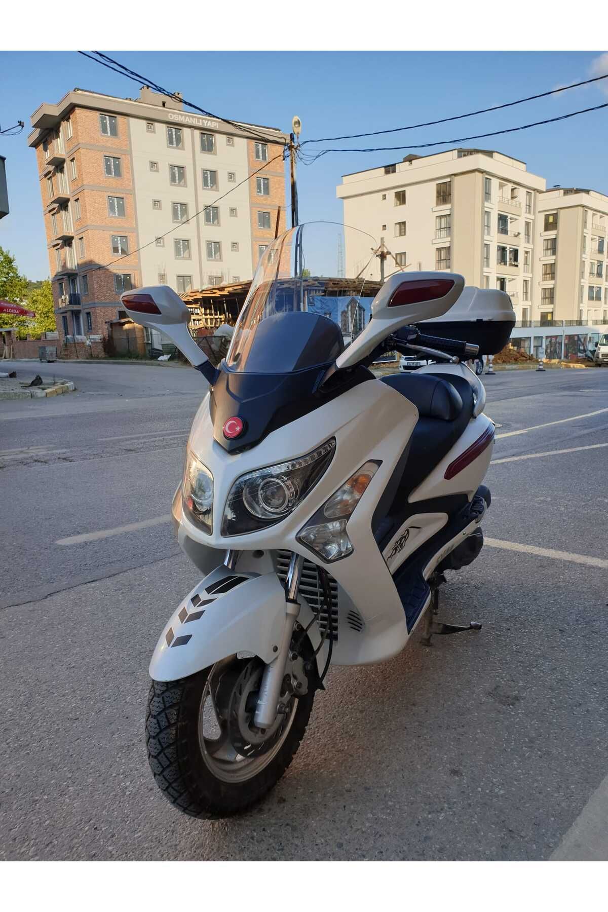 SYM Gts Evo 250 Siperlik Ön Cam 2006 2015 Model 63cm Şeffaf Renkli 4mm 10cm daha Uzun