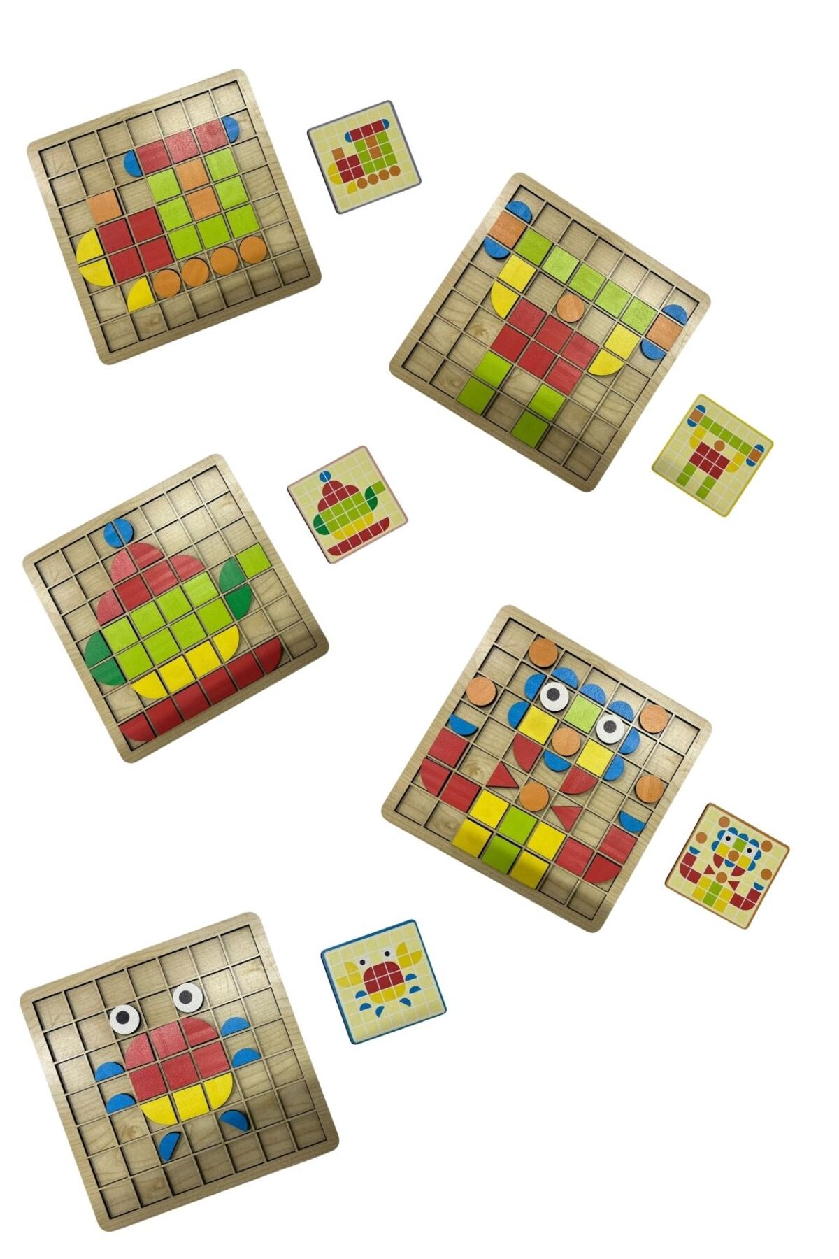 Hopiers Ahşap Mozaik Puzzle Bulmaca / 3+ Yaş / Montessori Eğitici ve Öğretici Çocuk Zeka Oyunu fotoğrafı 7 (önizleme)