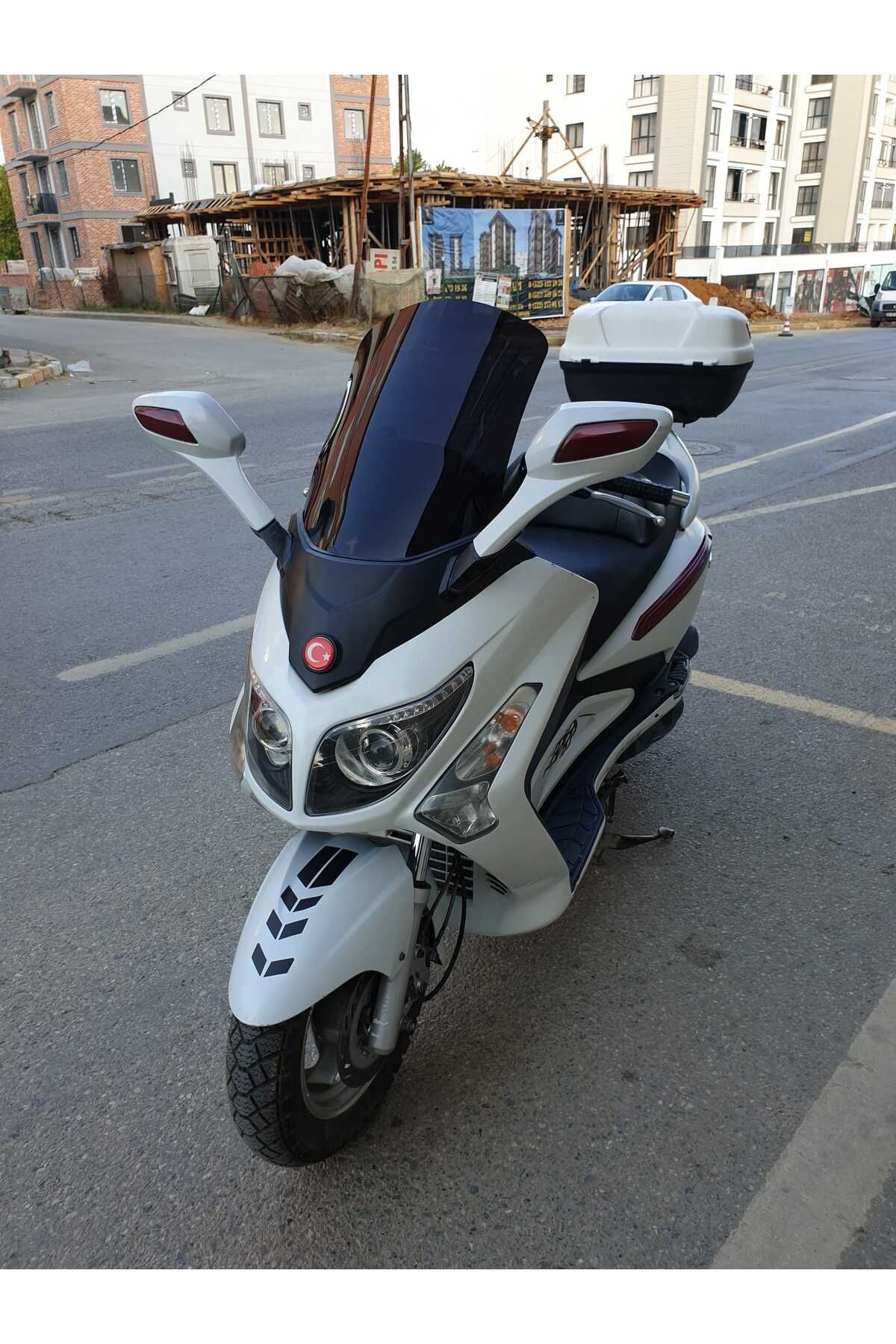 SYM Gts Evo 250 Siperlik Ön Cam 2006 2015 Model 63cm Siyah Renkli 4mm 10cm daha Uzun