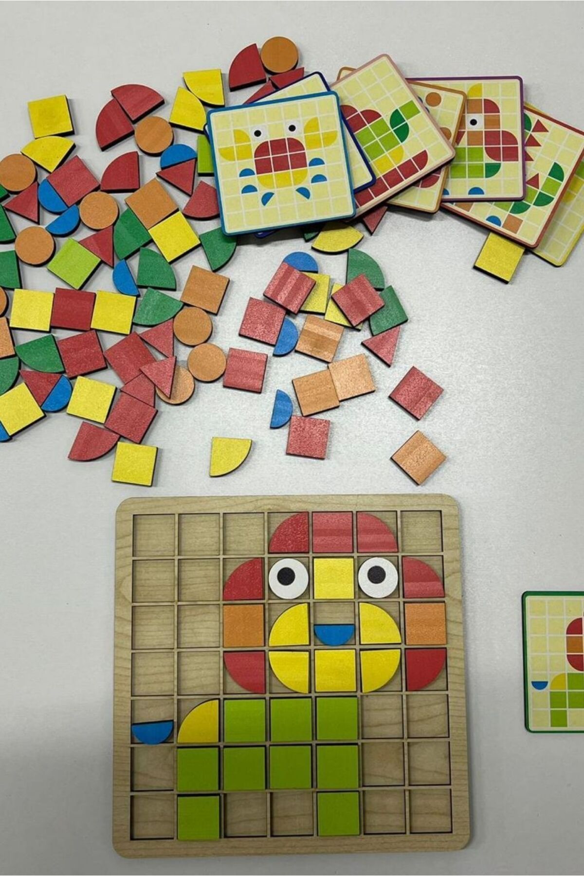 Hopiers Ahşap Mozaik Puzzle Bulmaca / 3+ Yaş / Montessori Eğitici ve Öğretici Çocuk Zeka Oyunu fotoğrafı 3 (önizleme)