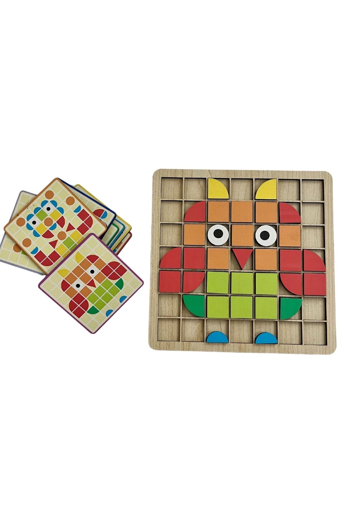 Hopiers Ahşap Mozaik Puzzle Bulmaca / 3+ Yaş / Montessori Eğitici ve Öğretici Çocuk Zeka Oyunu fotoğrafı 2 (önizleme)