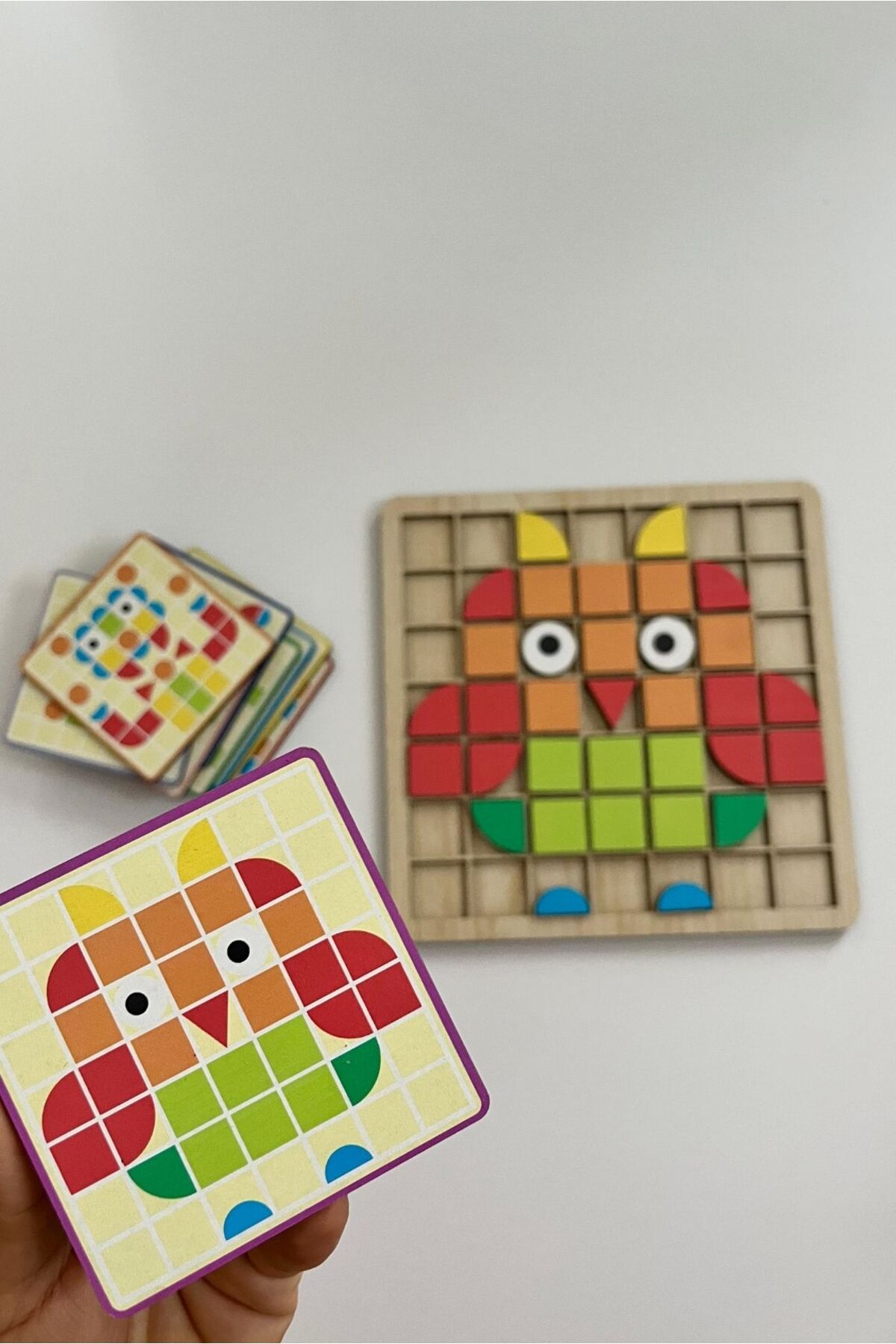 Hopiers Ahşap Mozaik Puzzle Bulmaca / 3+ Yaş / Montessori Eğitici ve Öğretici Çocuk Zeka Oyunu fotoğrafı 4 (önizleme)