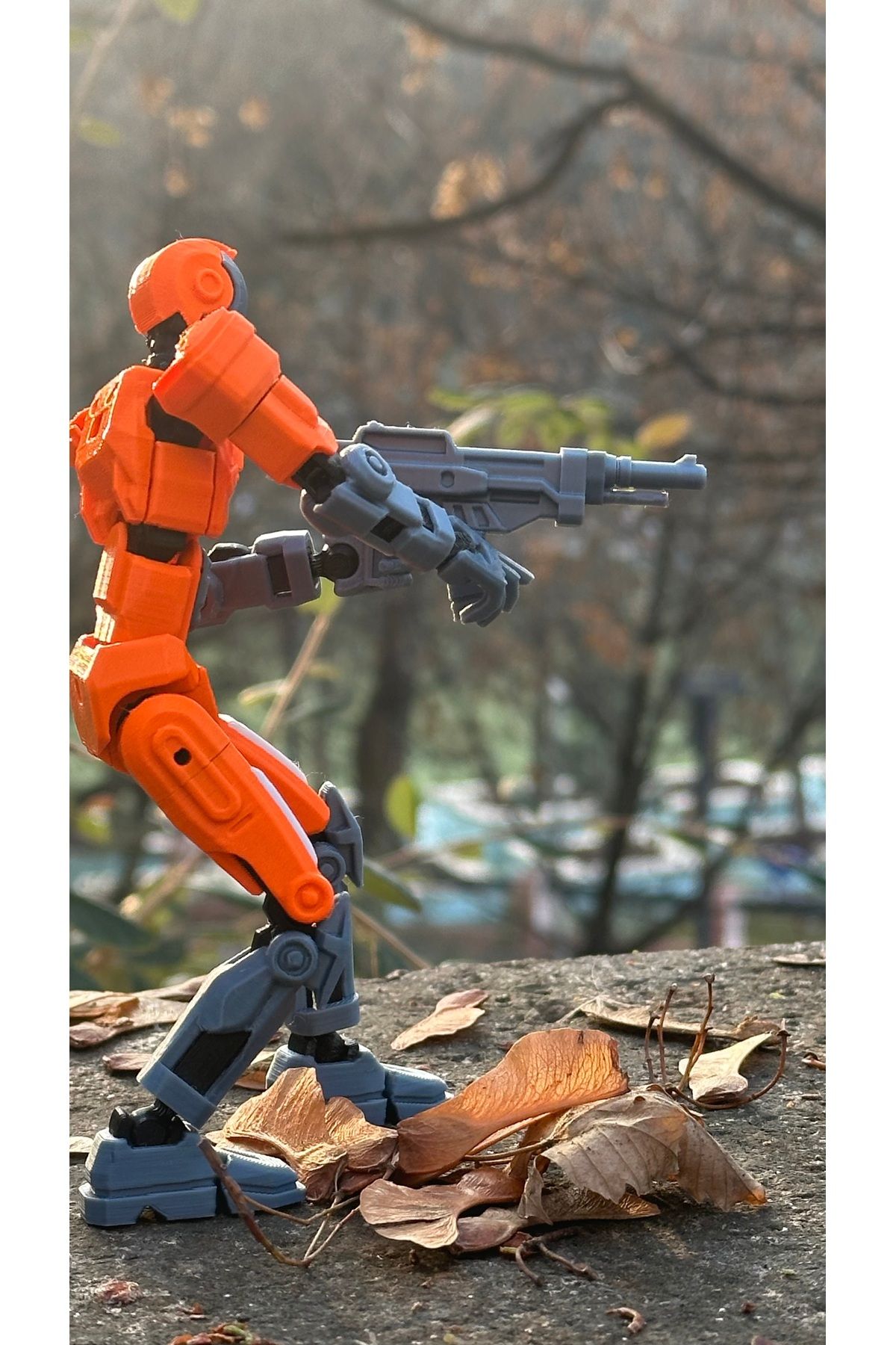 Loopify Titan Koleksiyonu Mark 13 Oynar Eklemli Robot Figür Oyuncak 18 cm Turuncu
