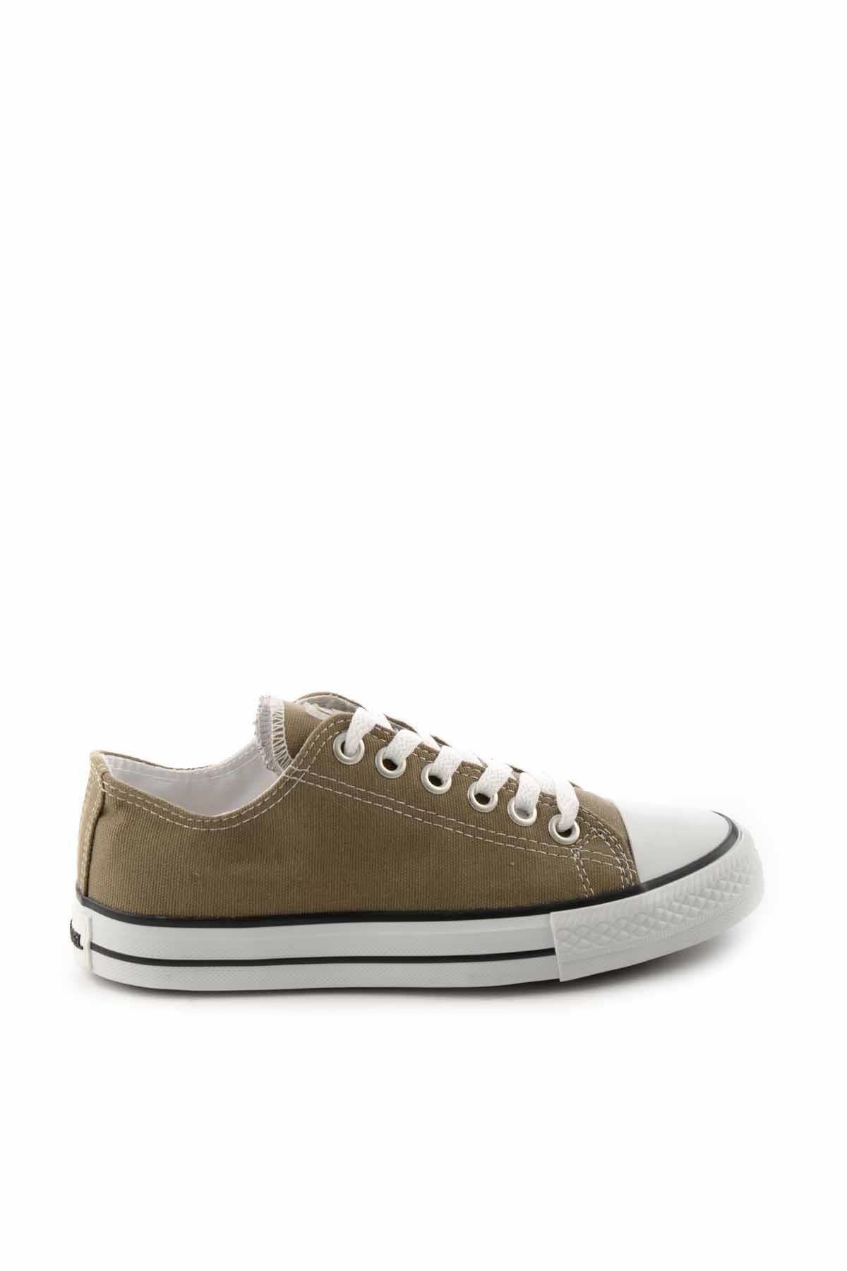 Bambi-Khaki Linen Damskie Buty Casualowe K01688210618 2