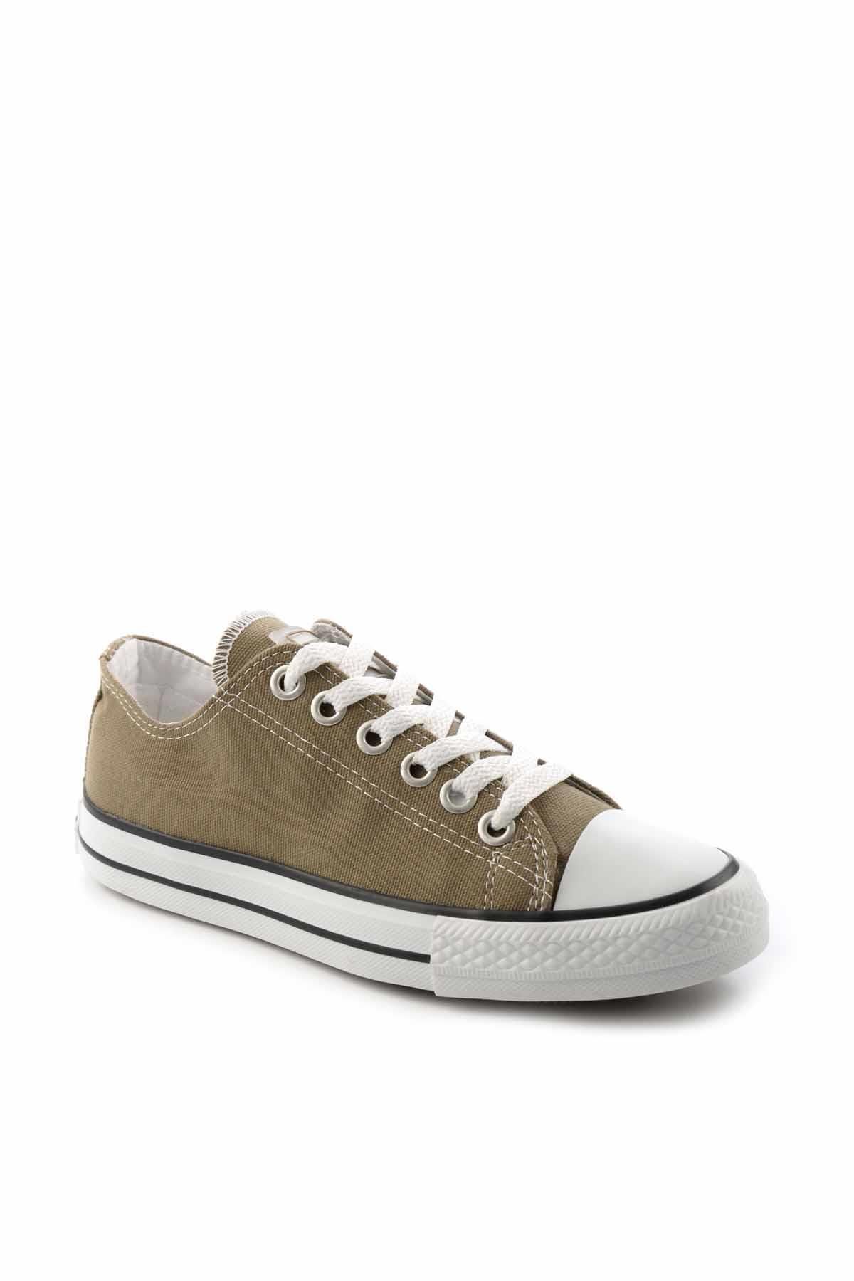 Bambi-Khaki Linen Damskie Buty Casualowe K01688210618 3