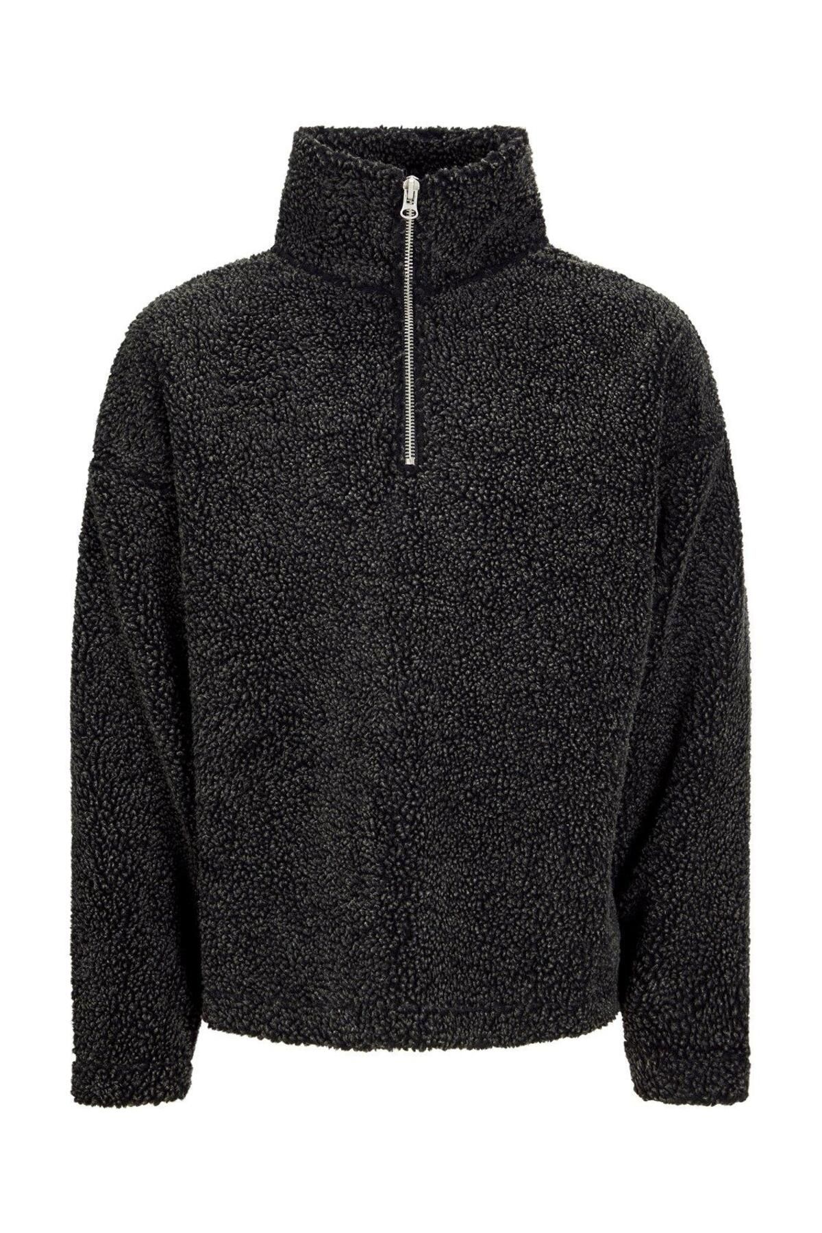 جک و جونز JORROXBURY TEDDY SWEAT NECK PELUS SWEAT 12267470-BL