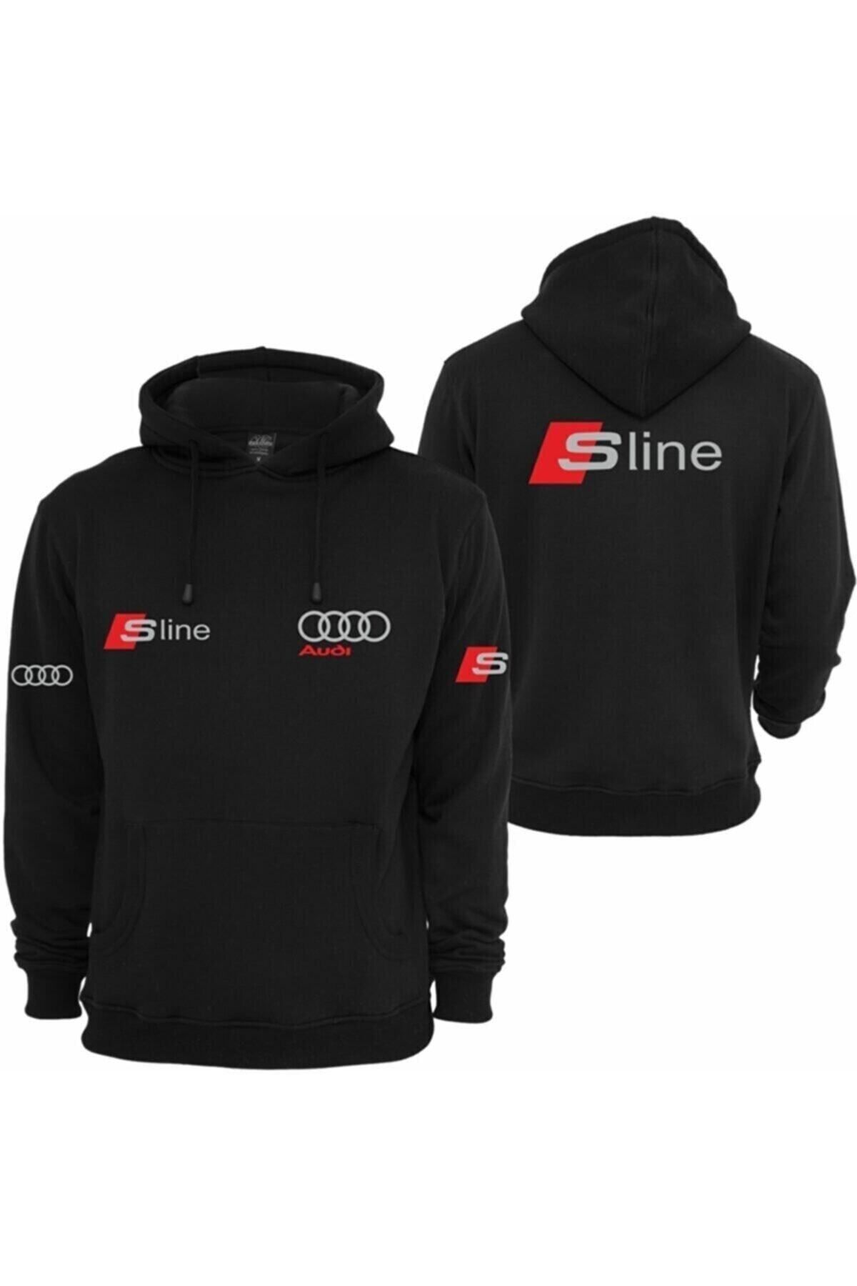 Resiliente Audi Sline Logo Baskılı Hoodie