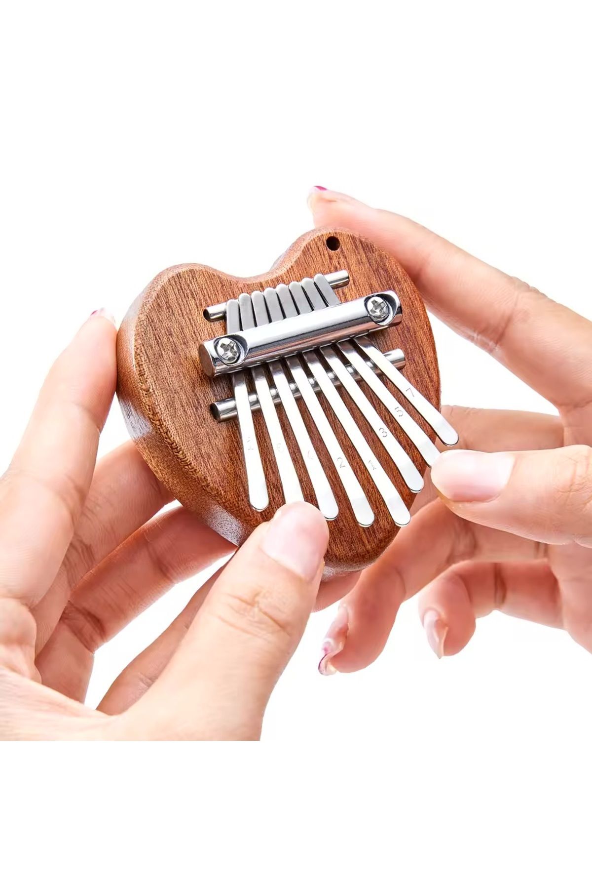 Sensoria Ahşap Mini 8 Tuşlu Kalimba Anahtarlık Çanta Veya Boyuna Asılabilir İpli Müzik Aleti