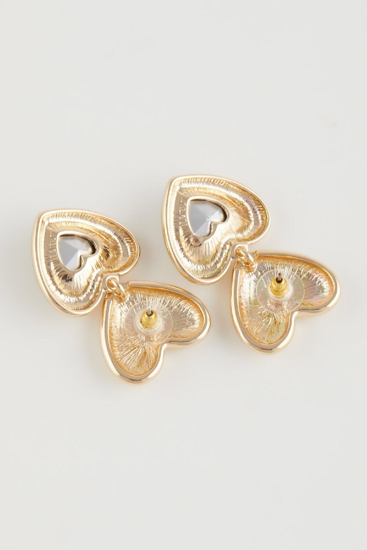 DeFacto-Women's Earrings with Heart and Stone Detail - E3034Axns 4