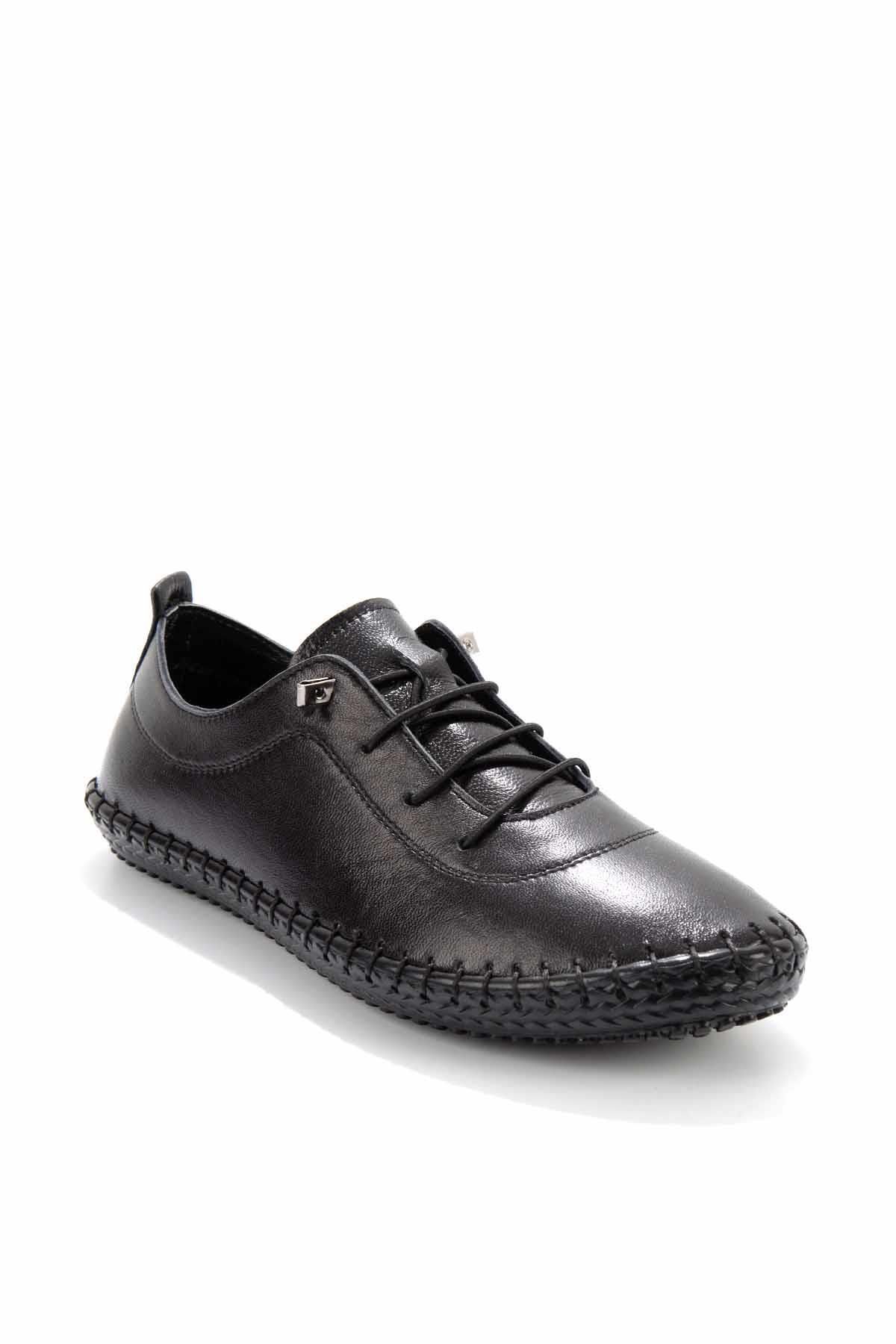Bambi-Schwarze Damen-Freizeitschuhe aus echtem Leder K 01272000403 3