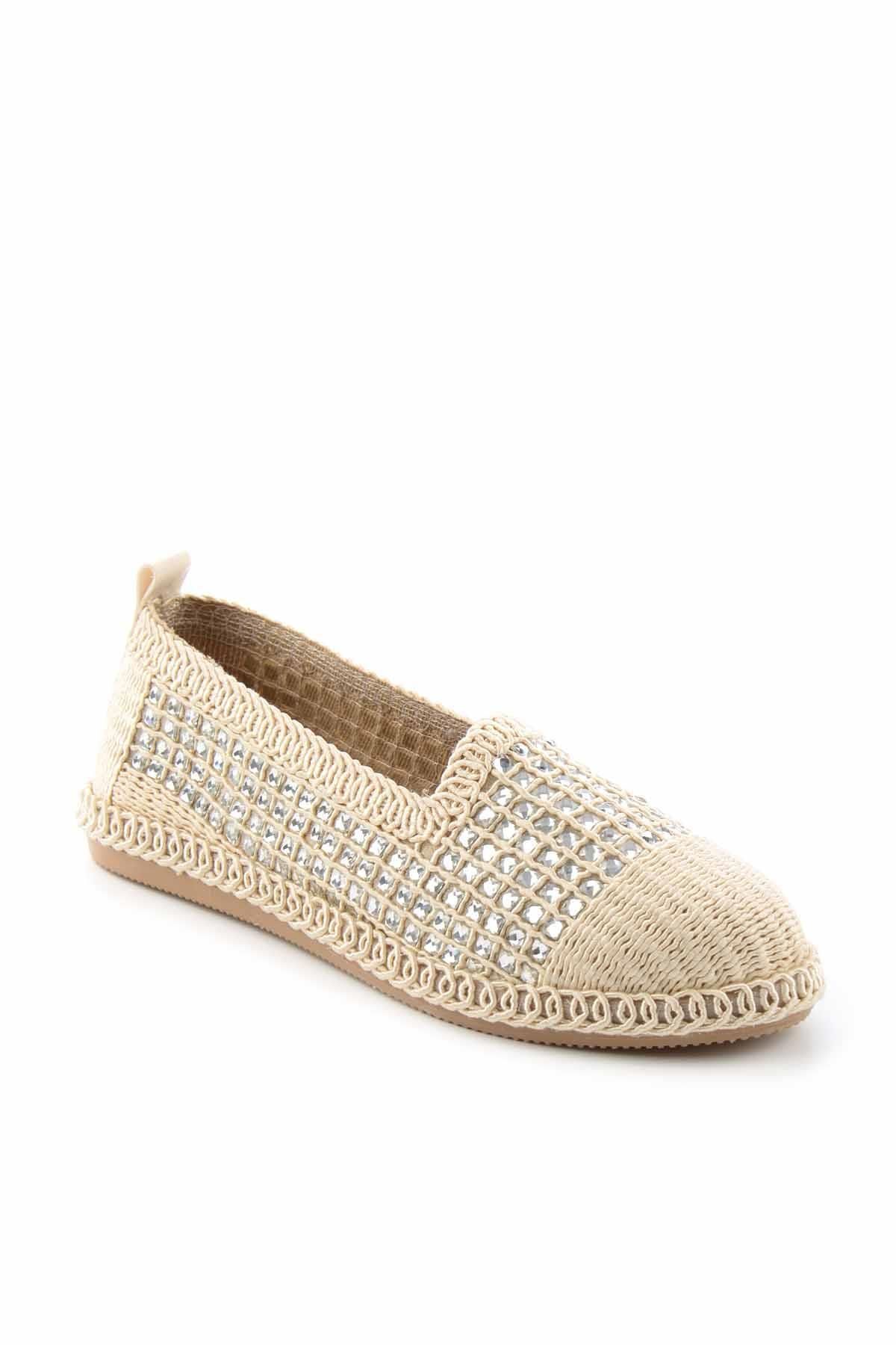 Bambi-Weiße gestrickte Ballerinas für Damen – Skin K 01823012516 3