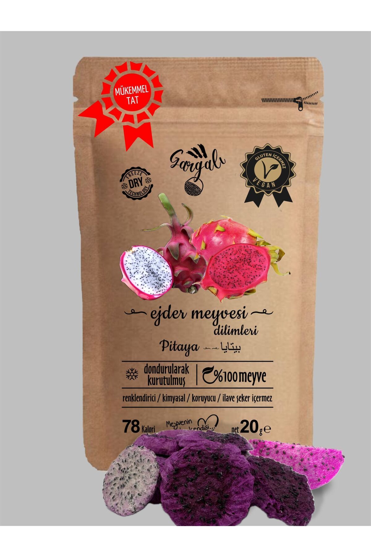 gargalı Ejder Meyvesi Meyve Cipsi Üretici Firmadan Dondurularak Kurutulmuş Freeze Dried Çıtır Pitaya