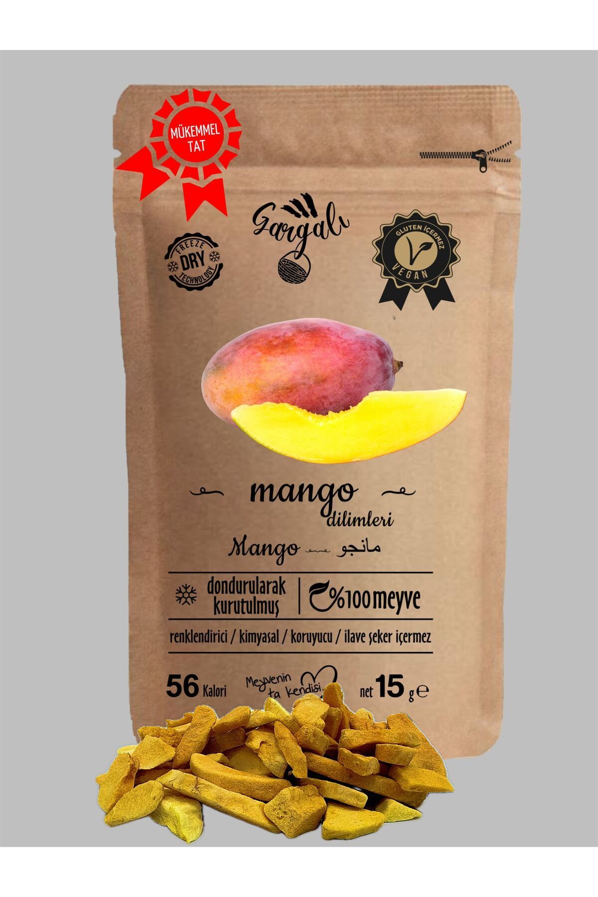 gargalı Mango Kuru Meyve Cipsi Üretici Firmadan Dondurularak Kurutulmuş Çıtır Freeze Dried