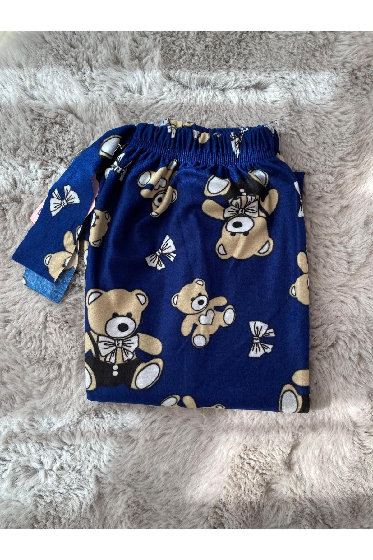 Süet Tek Alt Pijama - 4