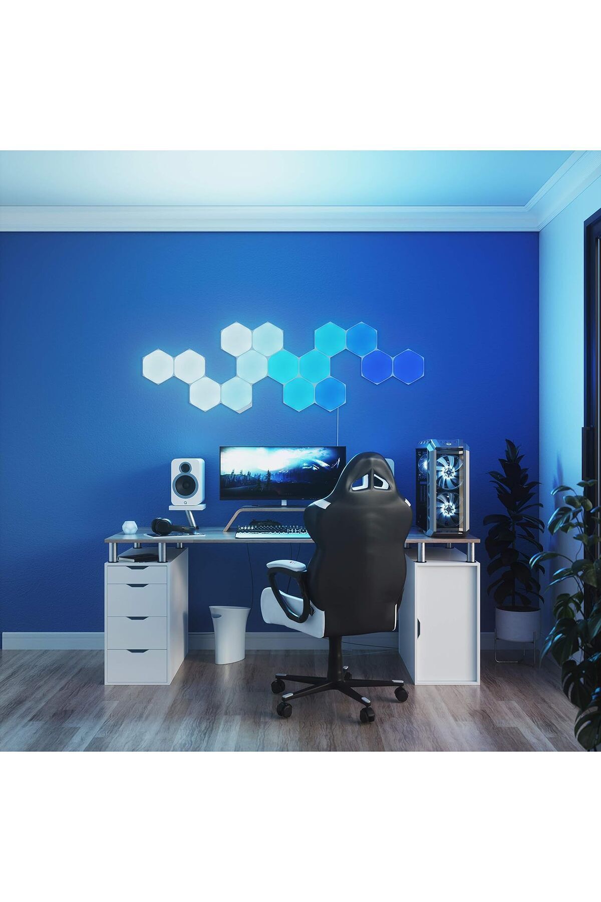 Nanoleaf-Shapes Hex White 3 Pack Expansion Panels Only 3