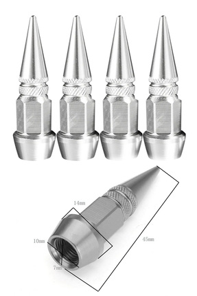 MeyZone Alüminyum Sivri Sibop Kapağı 4'lü Gri Sibob Kapağı 45mm
