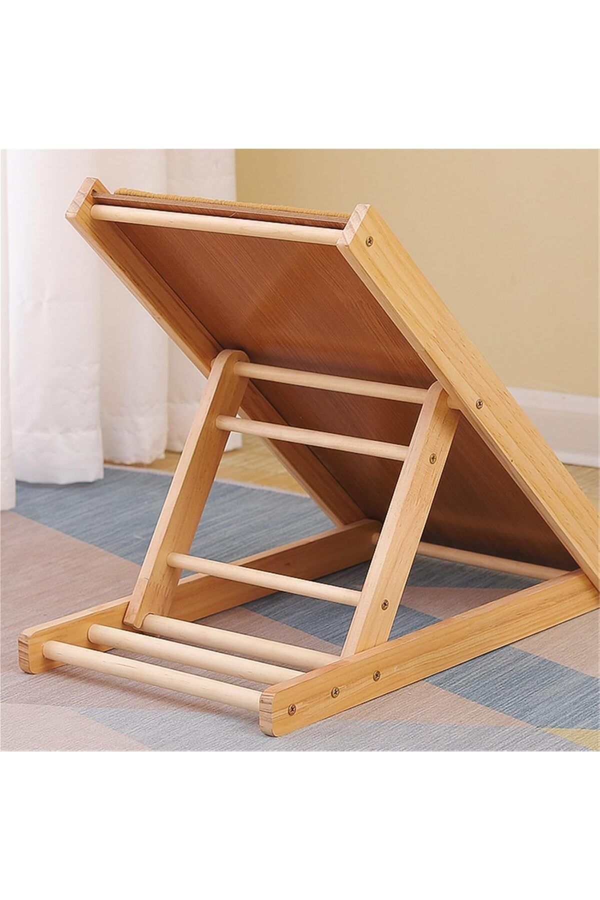 Arabest-Cat Scratcher Ramp, Replaceable Sisal Mat Three Different Adjustable Height Pet Mobility Ramp 5