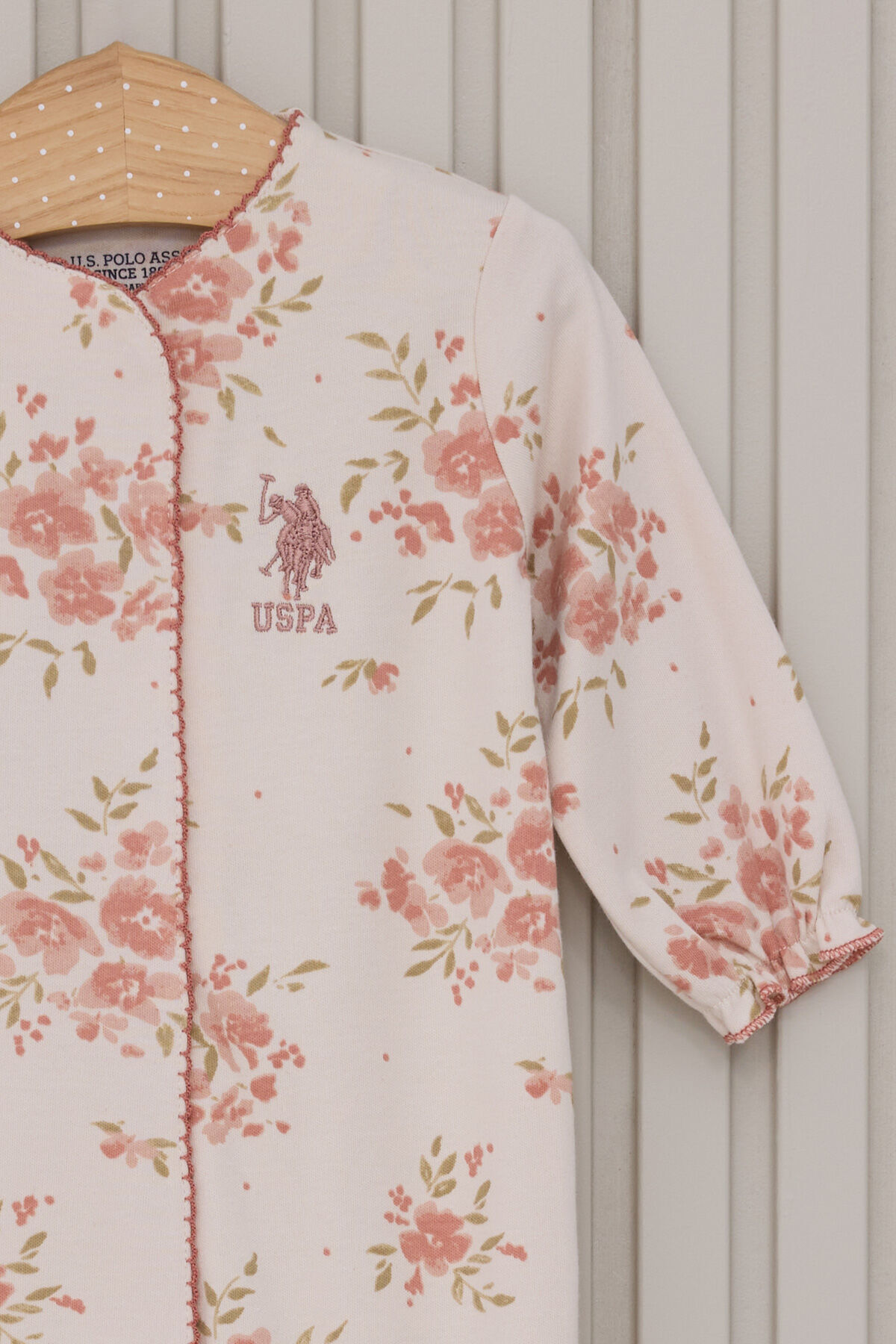 U.S. Polo Assn. Kız Bebek Krem Tulum fotoğrafı 2 (önizleme)