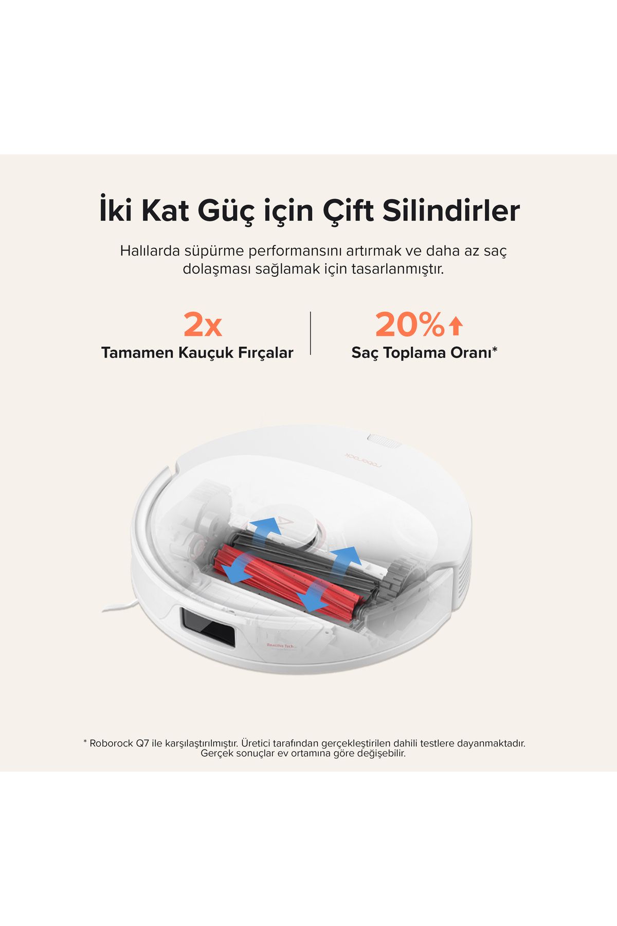 Roborock Vacuum Cleanner Q8 Max Plus Robot Süpürge Beyaz-5