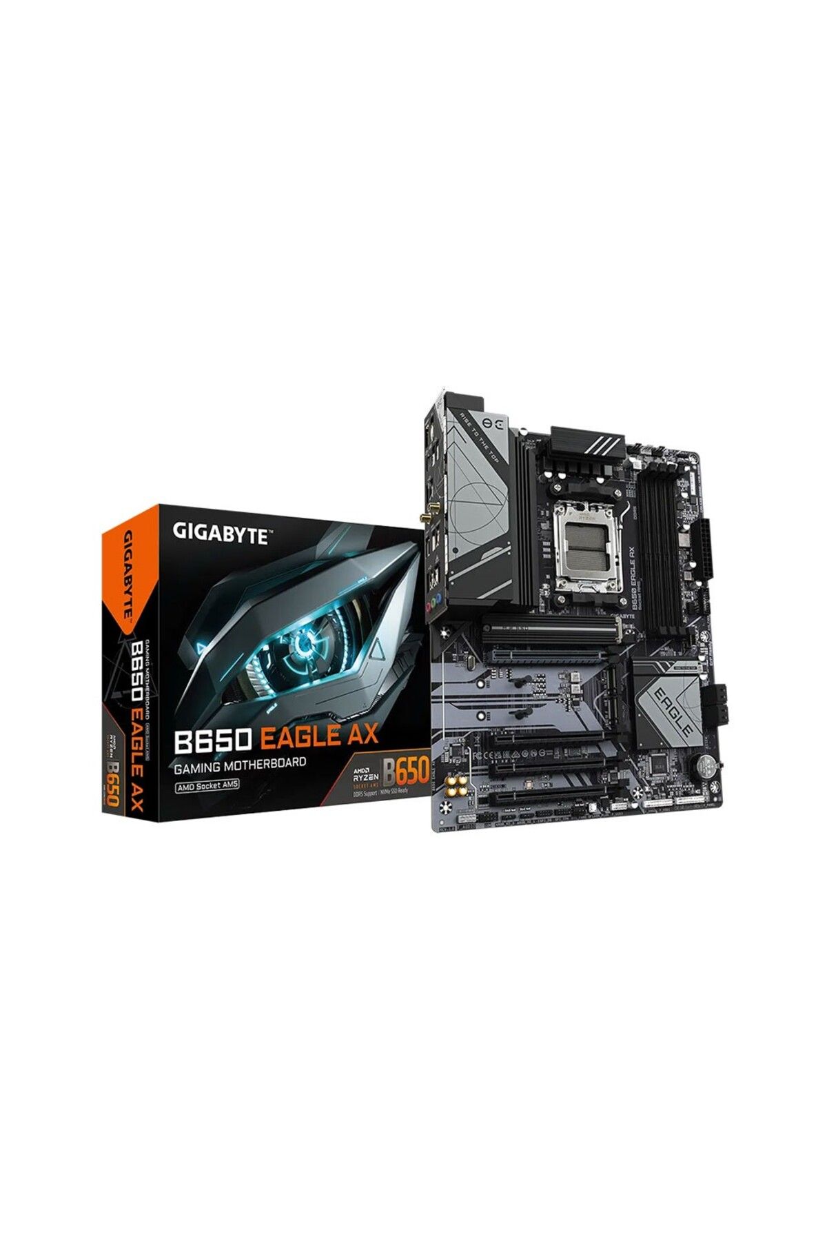 Gigabyte-B650 Eagle Ax Amd B650 Socket Am5 Ddr5 7600Mhz (Oc) Wi-Fi 6E Atx Motherboard 1
